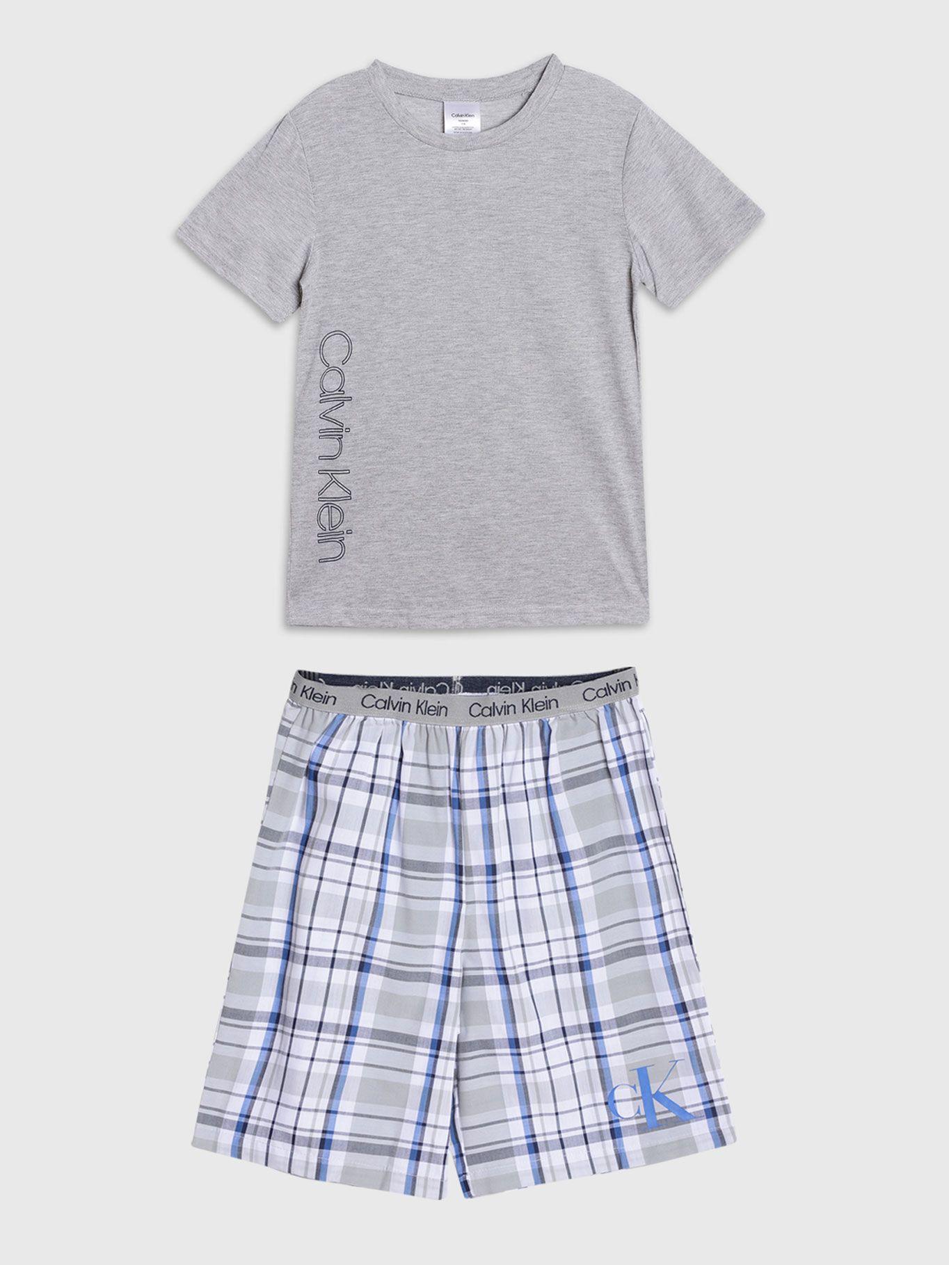 Pijama Niño Vertical Logo Gris Calvin Klein-0