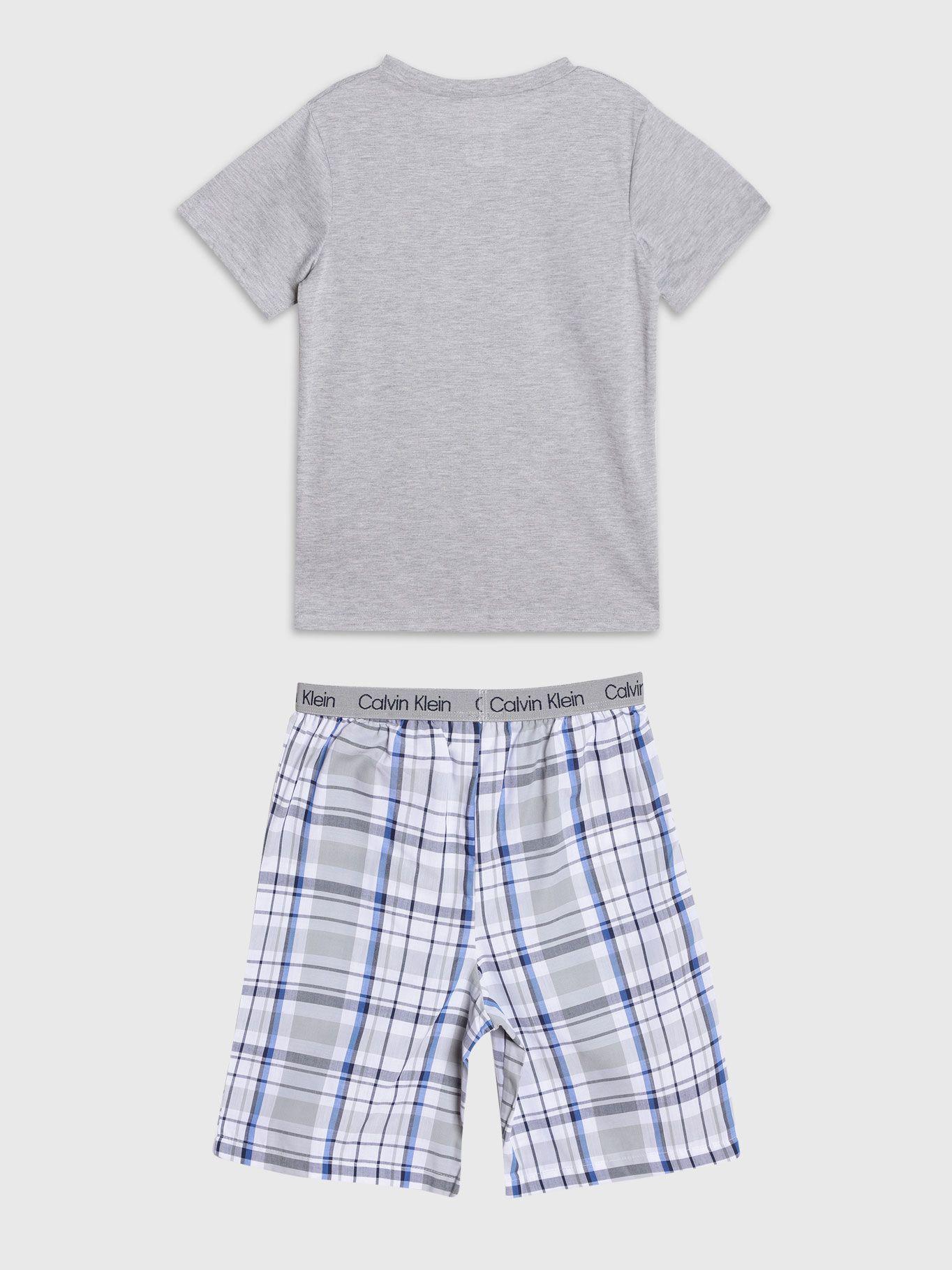 Pijama Niño Vertical Logo Gris Calvin Klein-1