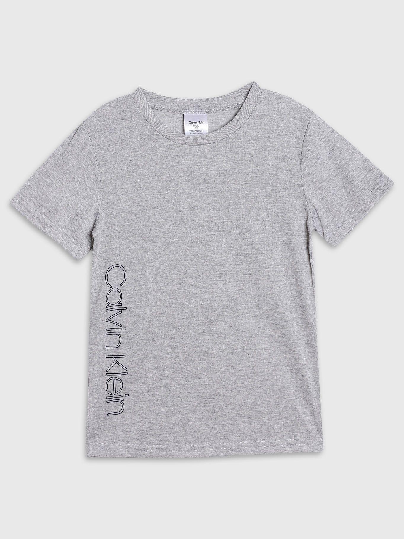 Pijama Niño Vertical Logo Gris Calvin Klein-2