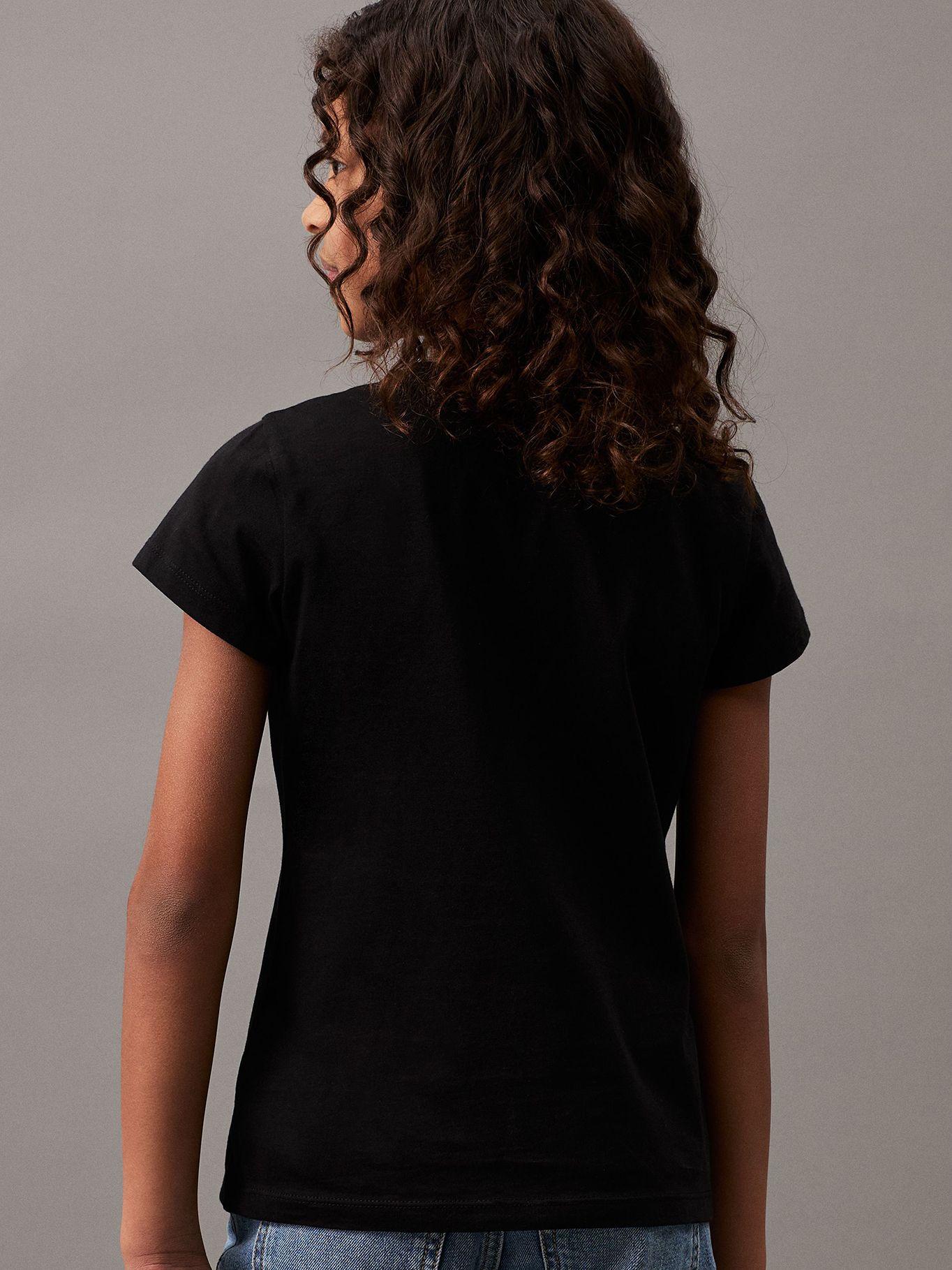 Polera Niña Slim Con Logo Negro Calvin Klein-2
