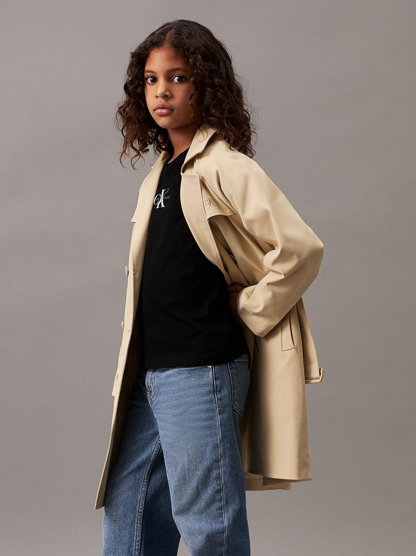 Polera Niña Slim Con Logo Negro Calvin Klein-3