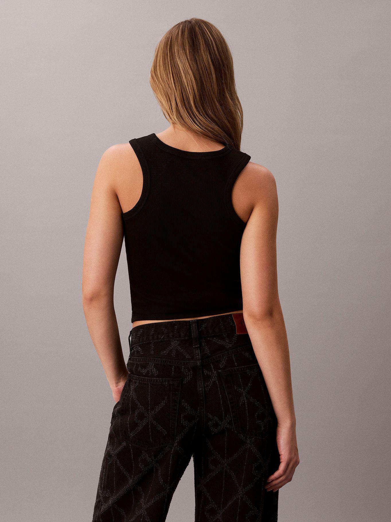 Polera Woven Label Negro Calvin Klein-2