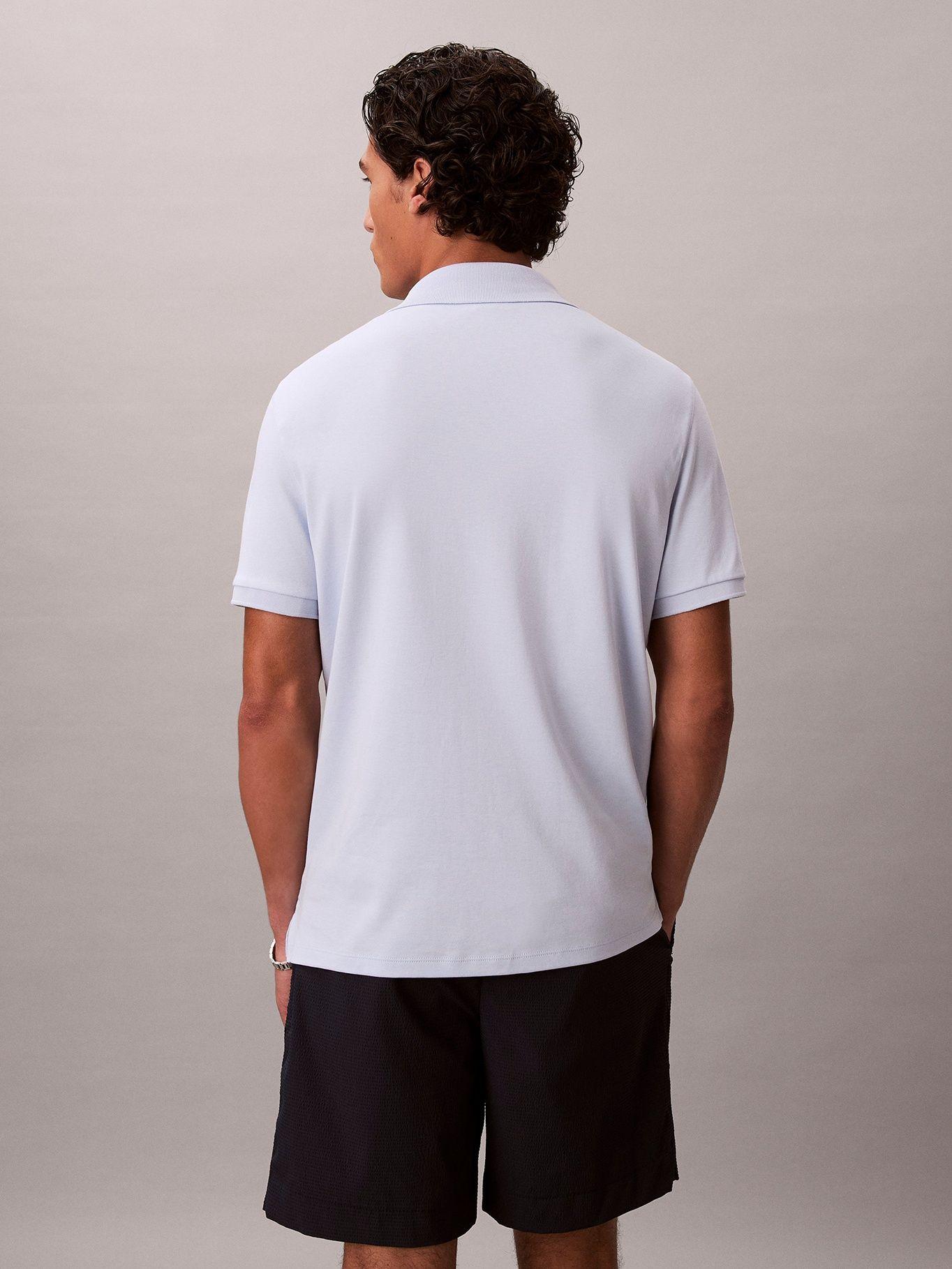 Polo Algodón Supima con Cremallera Celeste Calvin Klein-2