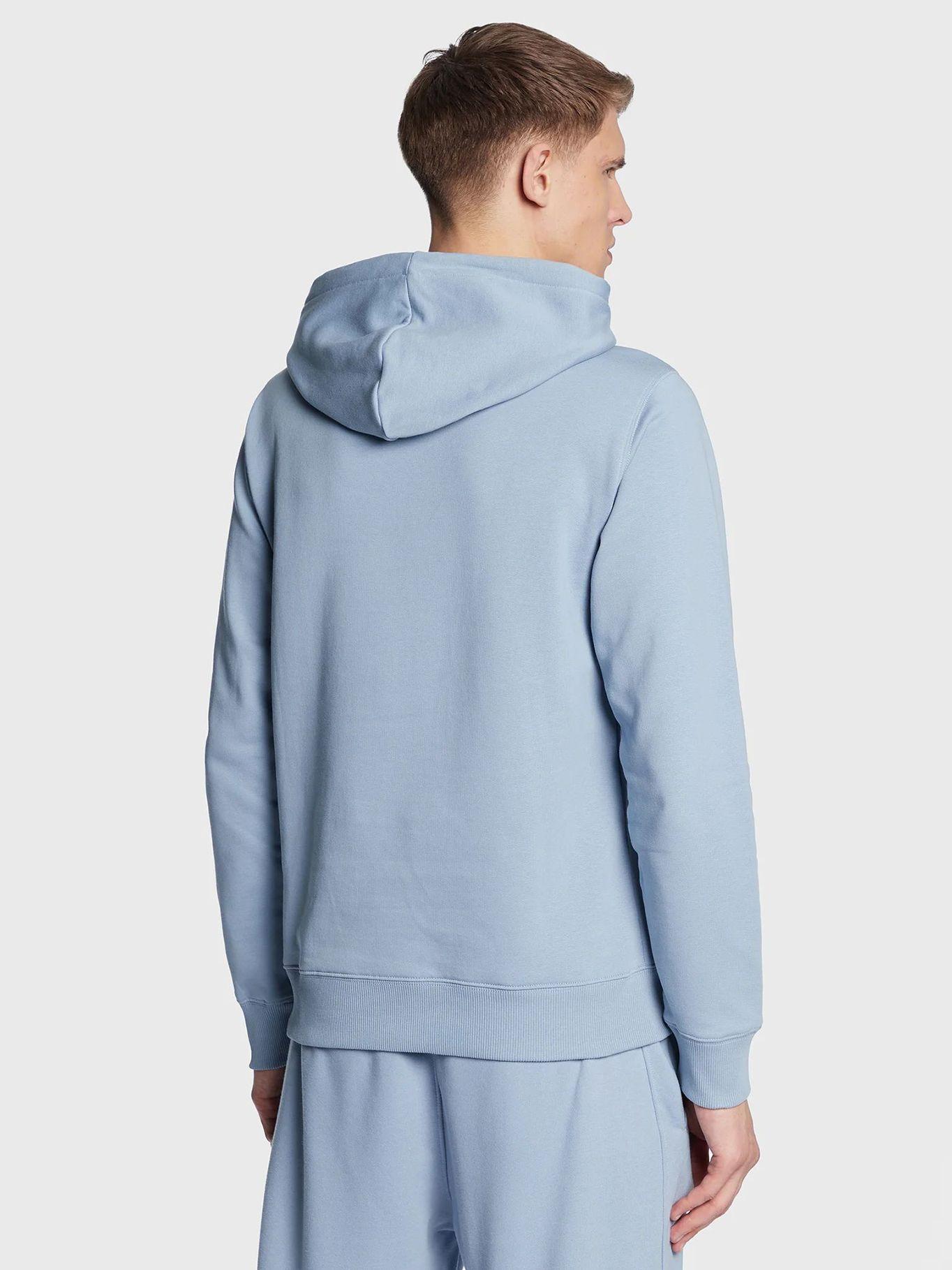 Sudadera de algodón orgánico con capucha y monograma Celeste Calvin Klein-2