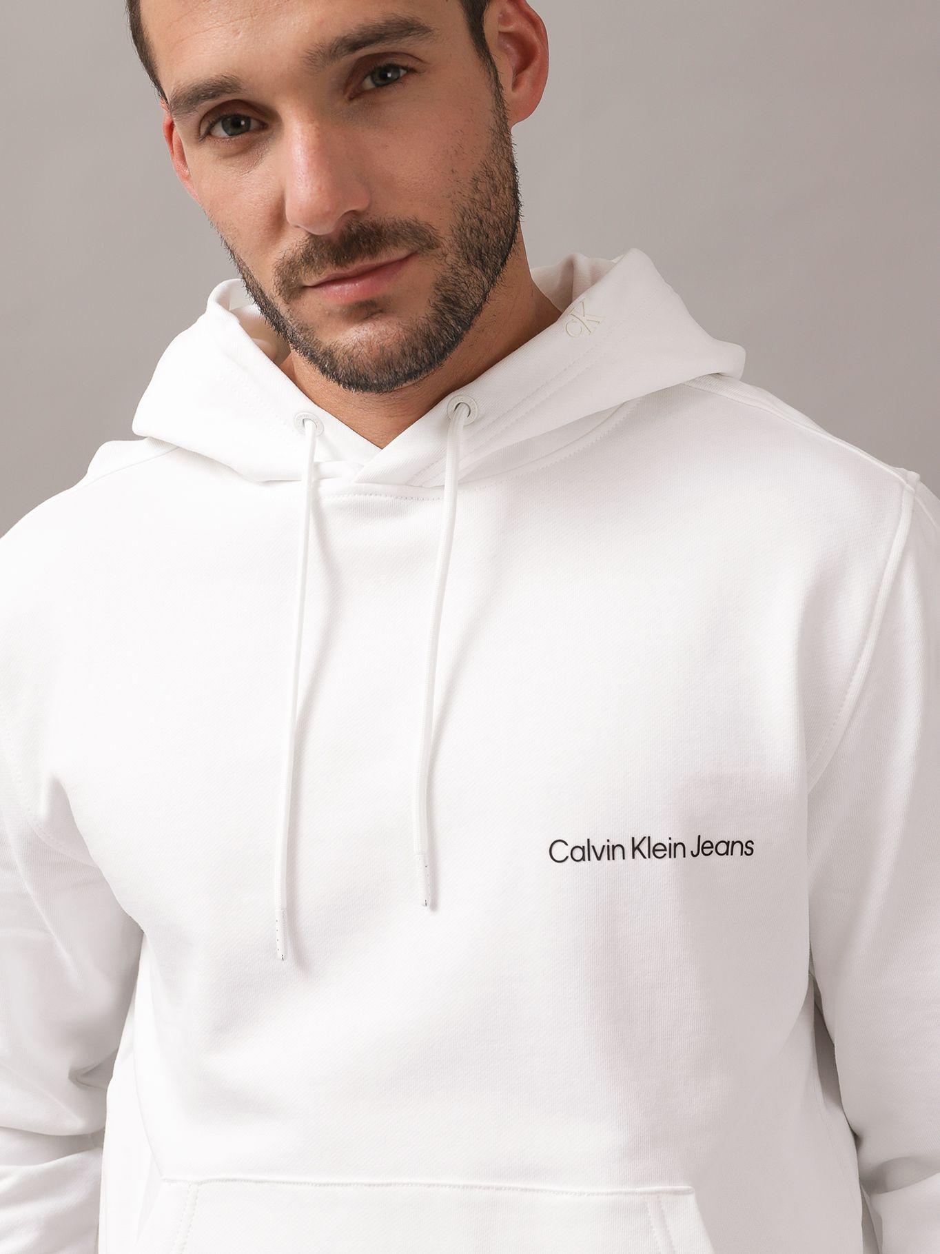 Polerón con Gorro Institutional Blanco Calvin Klein-3