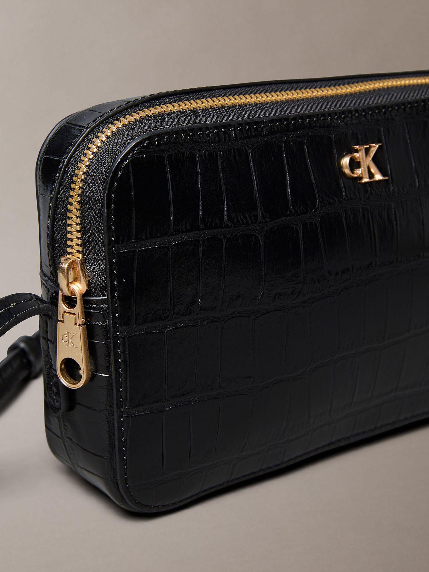 Bandolera Con Efecto Cocodrilo Negro Calvin Klein-4