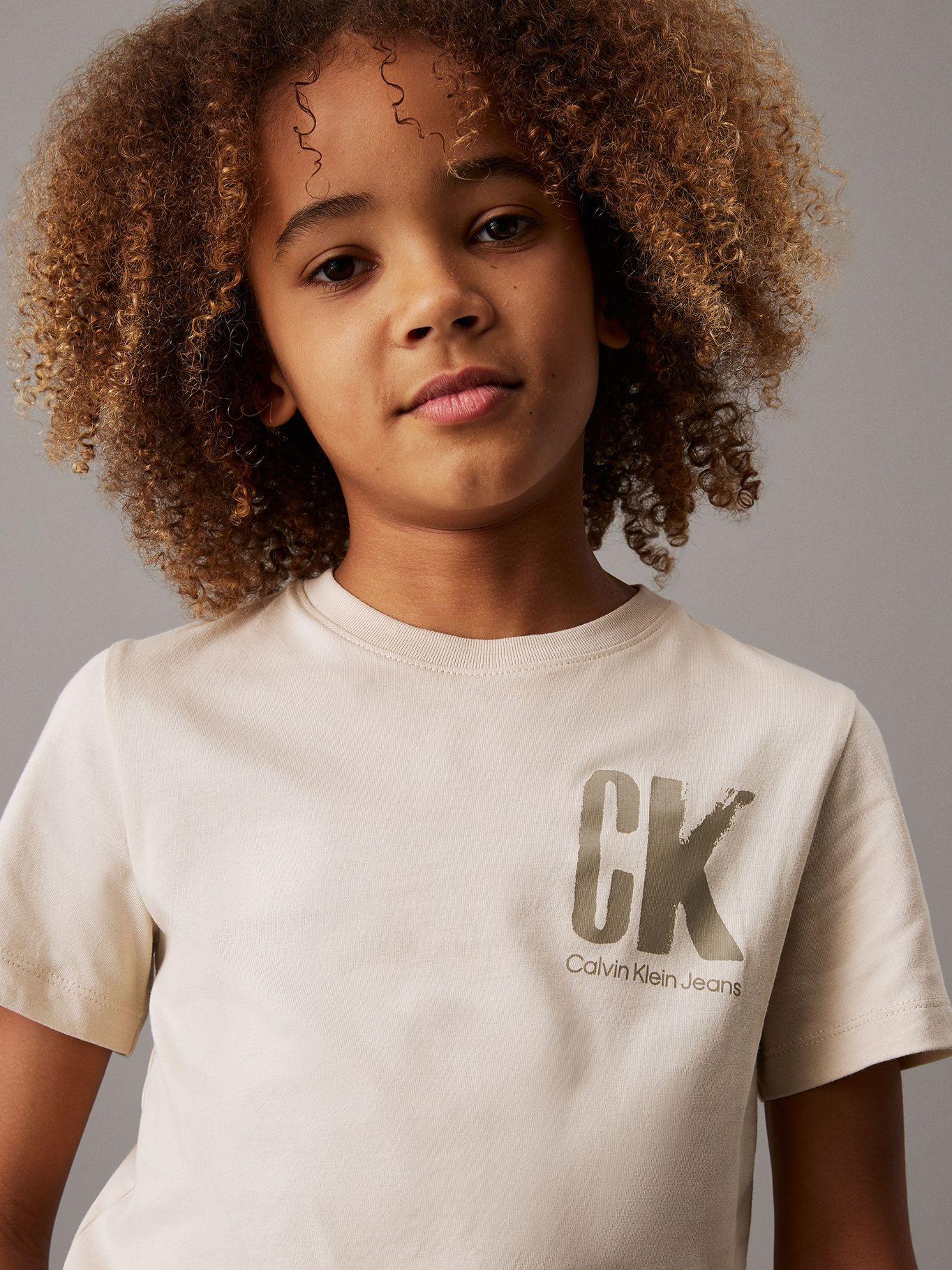 Polera Niño Chest Surf Graphic Beige Calvin Klein-3