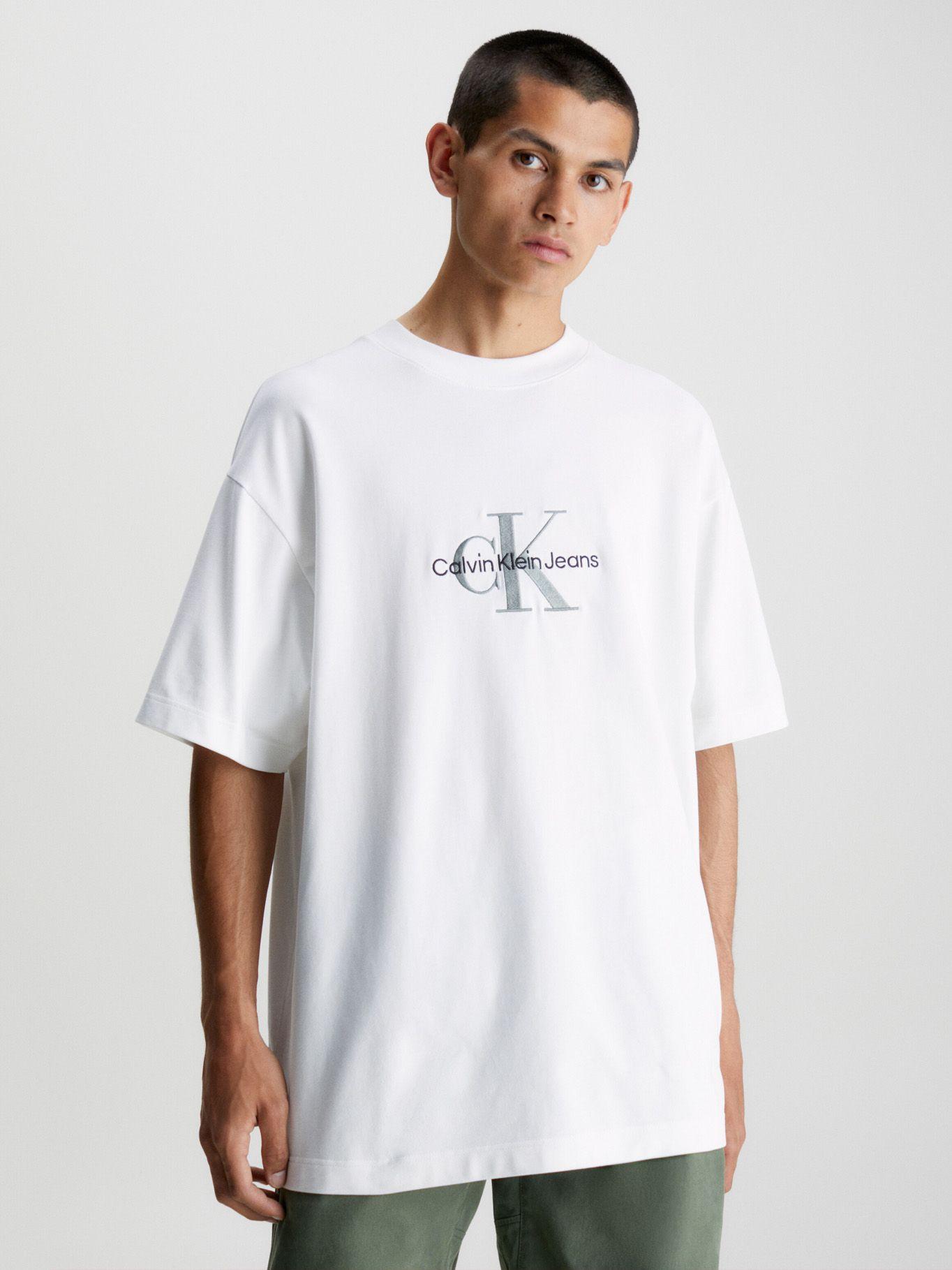 Polera Archival Monologo Blanco Calvin Klein-0