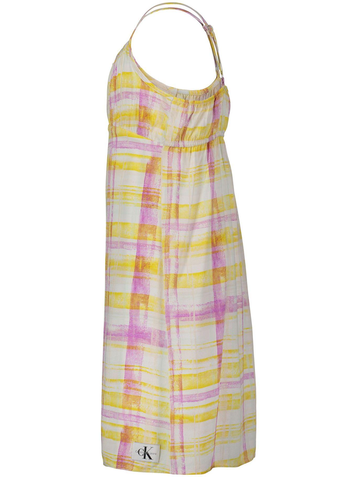 Vestido Plaid Slip Blanco Calvin Klein-2