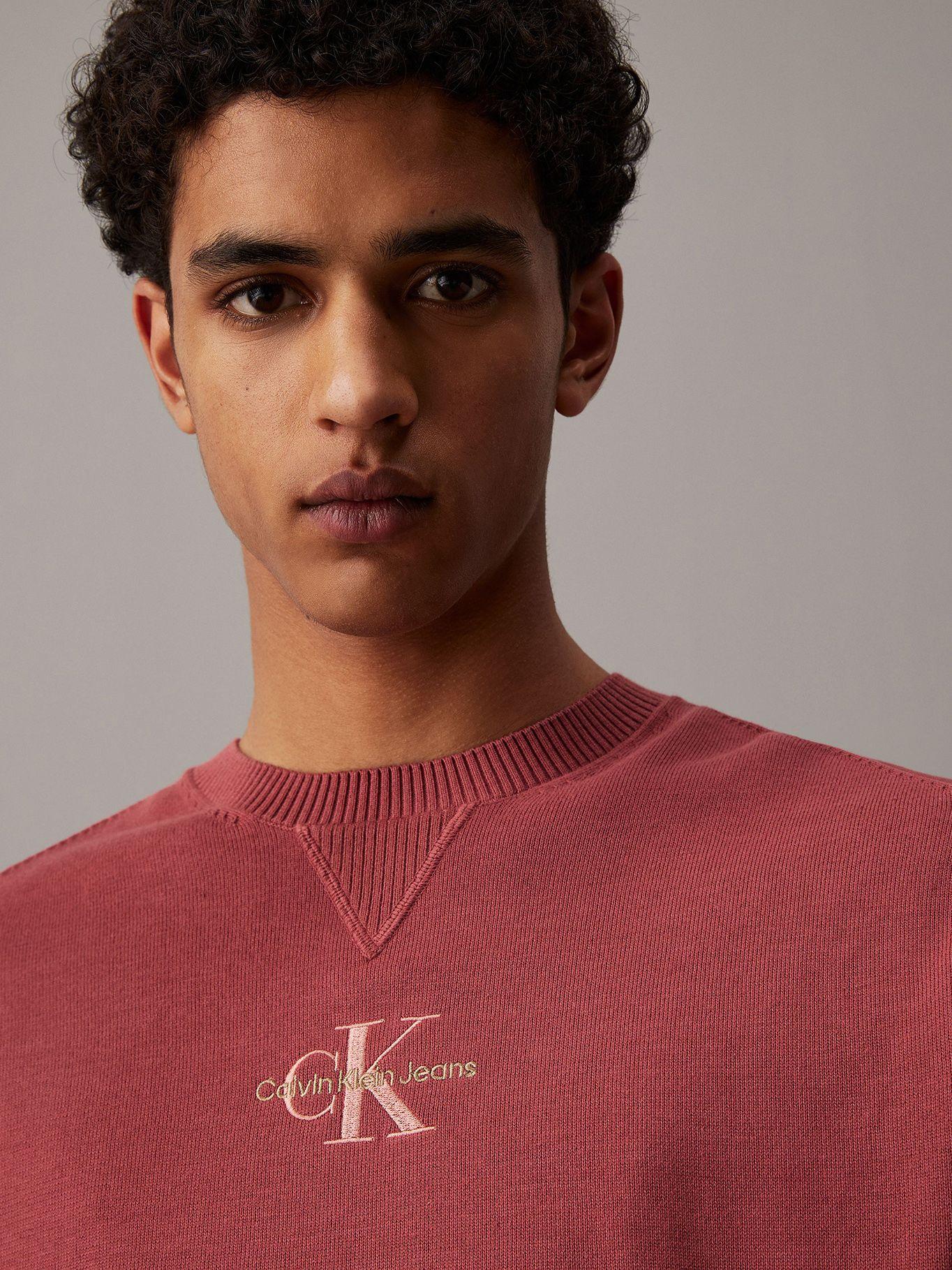 Sweater Monologo Sweater Rojo Calvin Klein-3