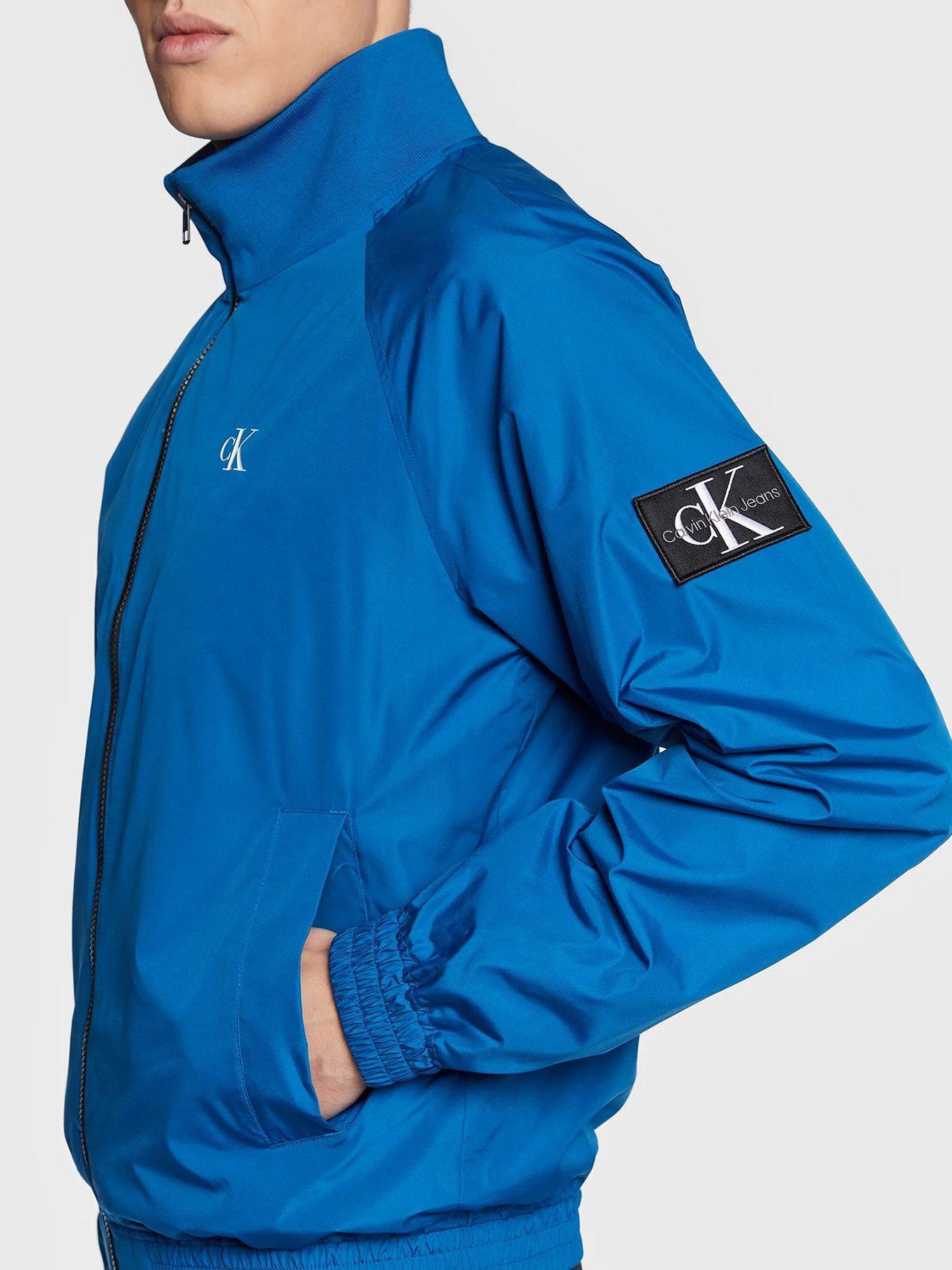 Chaqueta de poliéster reciclado con cremallera Azul Calvin Klein-3