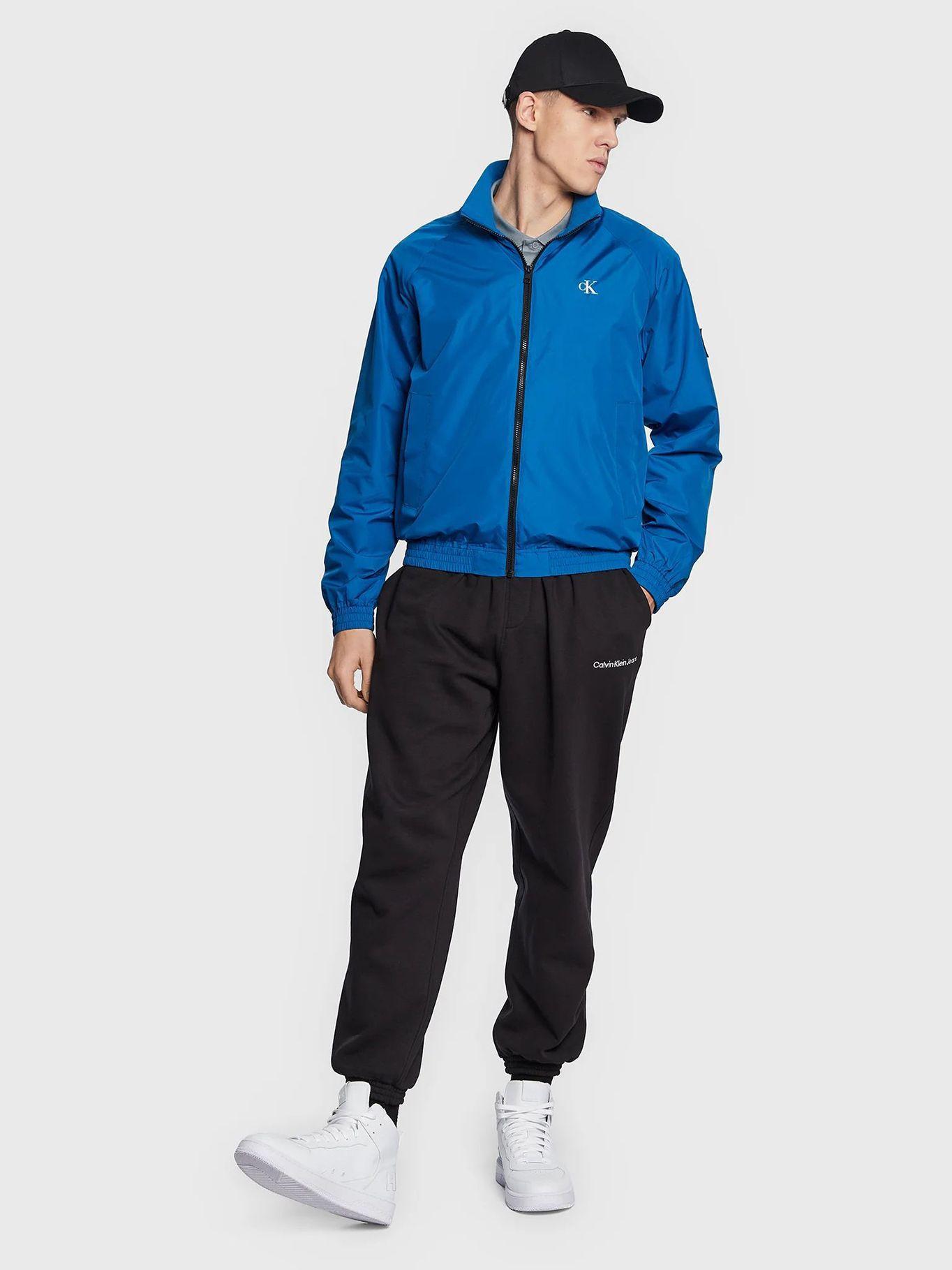 Chaqueta de poliéster reciclado con cremallera Azul Calvin Klein-1