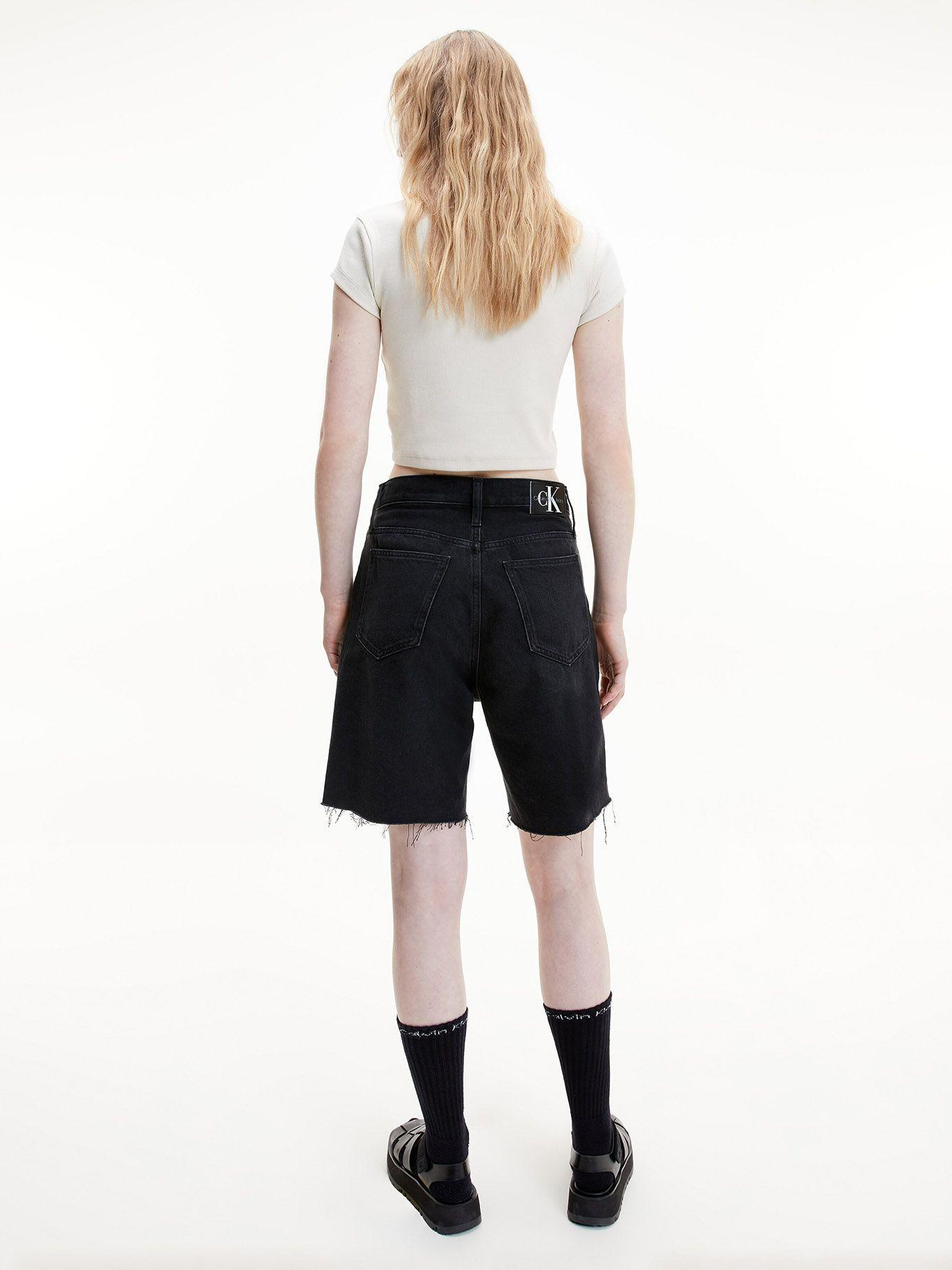 Polera Ck Rib Cropped Crema Calvin Klein-2