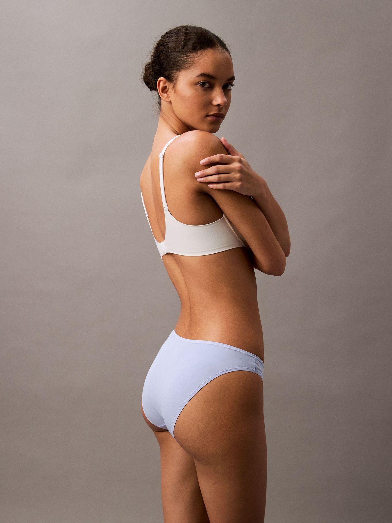 Calzón Bikini Ideal Cotton Celeste Calvin Klein-4