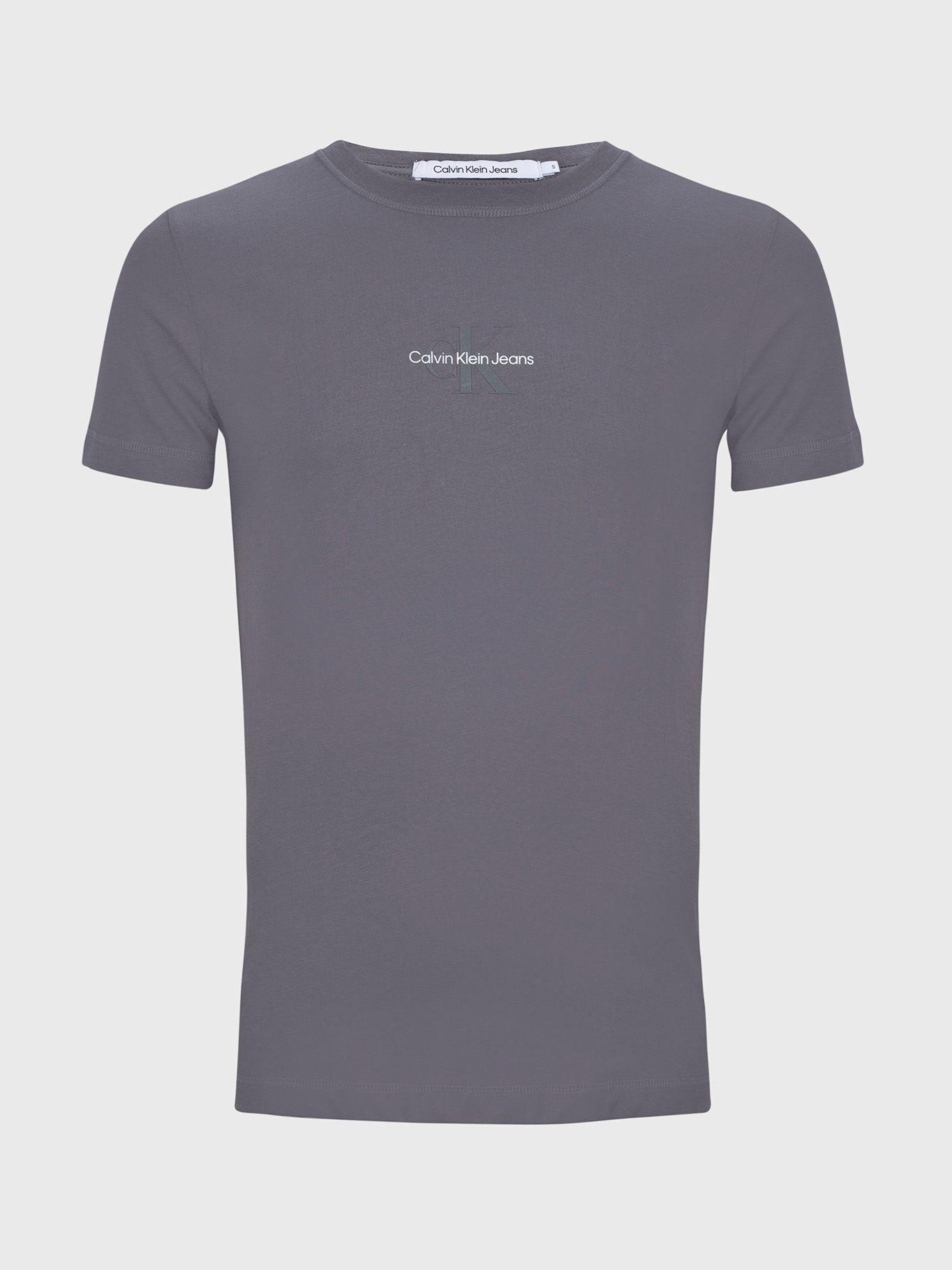 Polera Monogram Logo Gris Calvin Klein-0