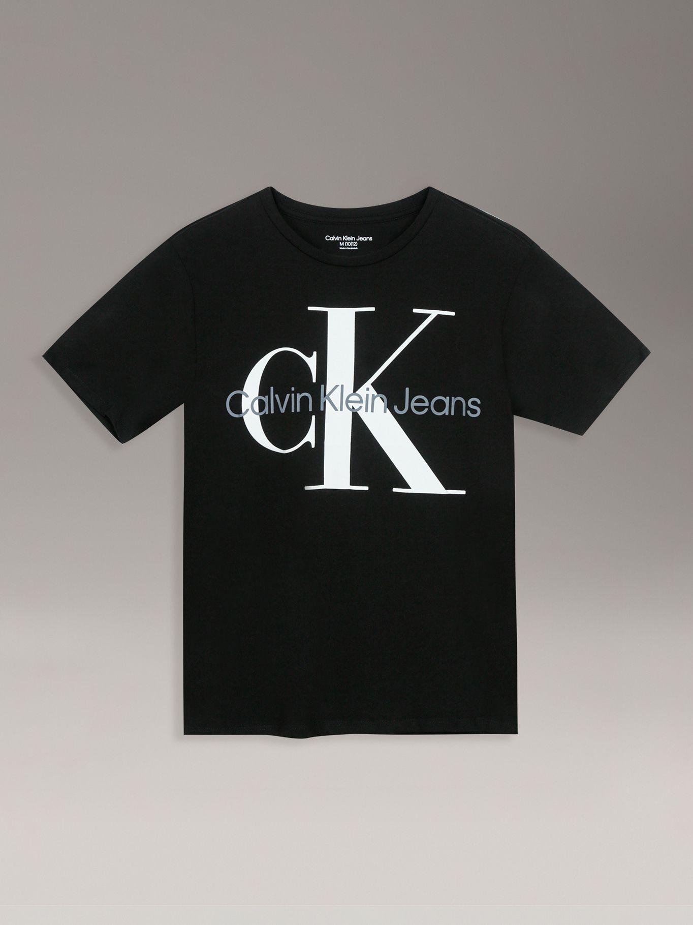 Polera Niño Con Monograma Para Niño Negro Calvin Klein-0