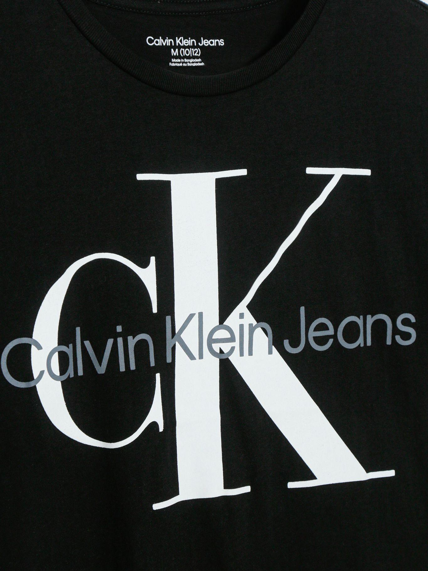 Polera Niño Con Monograma Para Niño Negro Calvin Klein-2