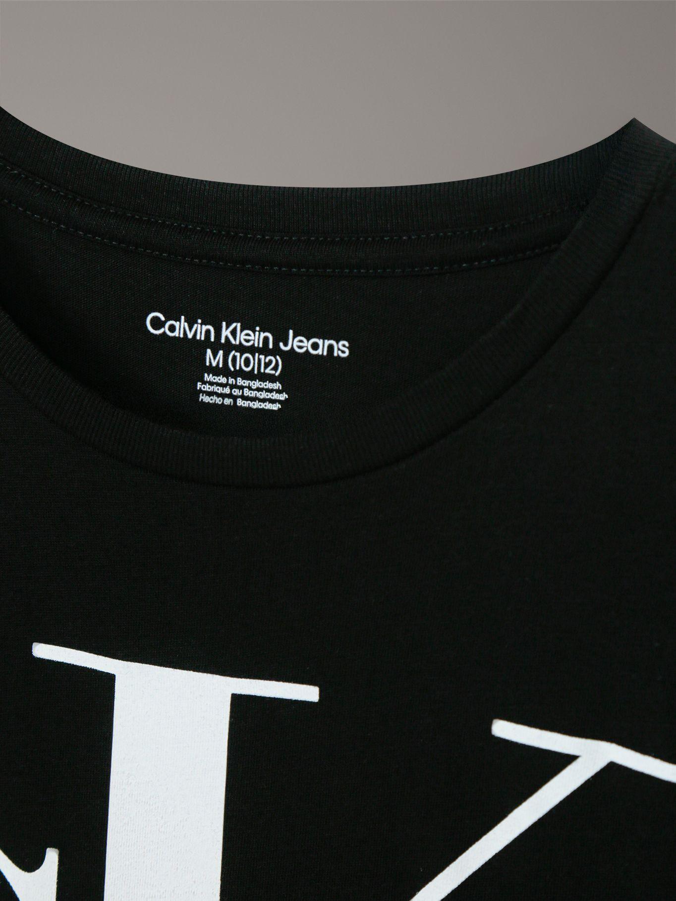 Polera Niño Con Monograma Para Niño Negro Calvin Klein-3