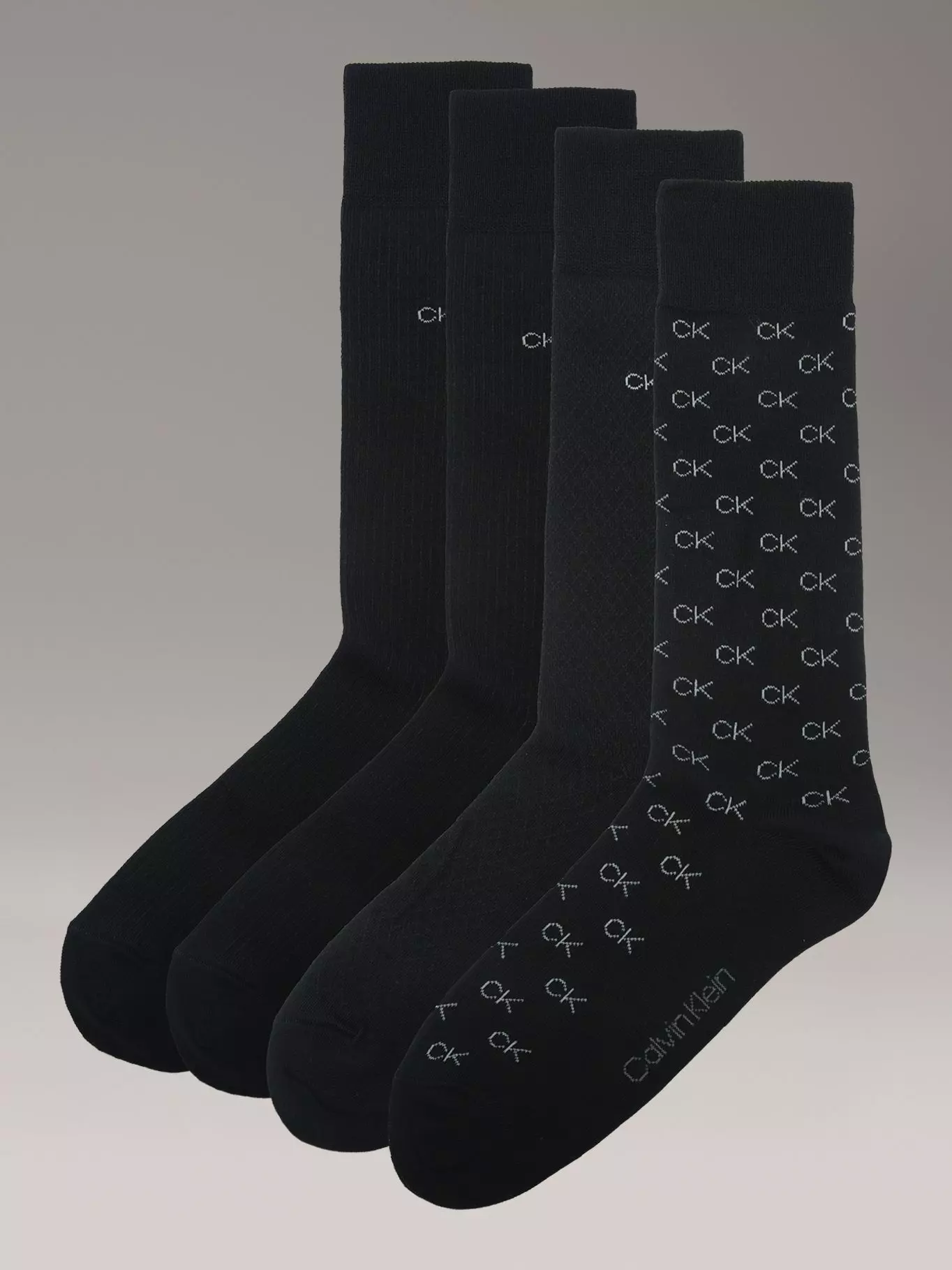 Pack de 4 Calcetines de Vestir Negro Calvin Klein-0