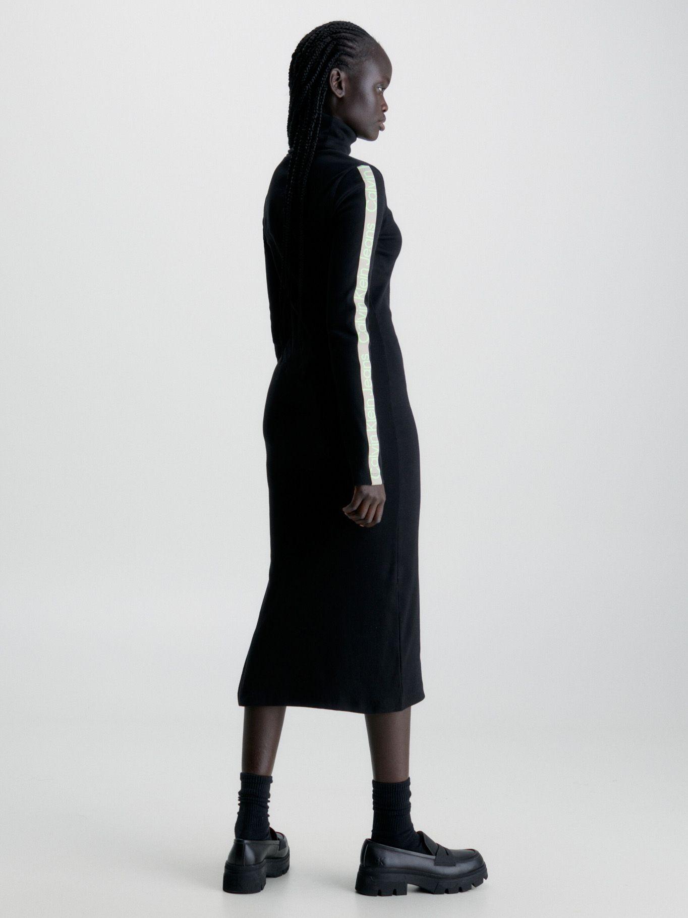 Vestido Elastic Rib Negro-1