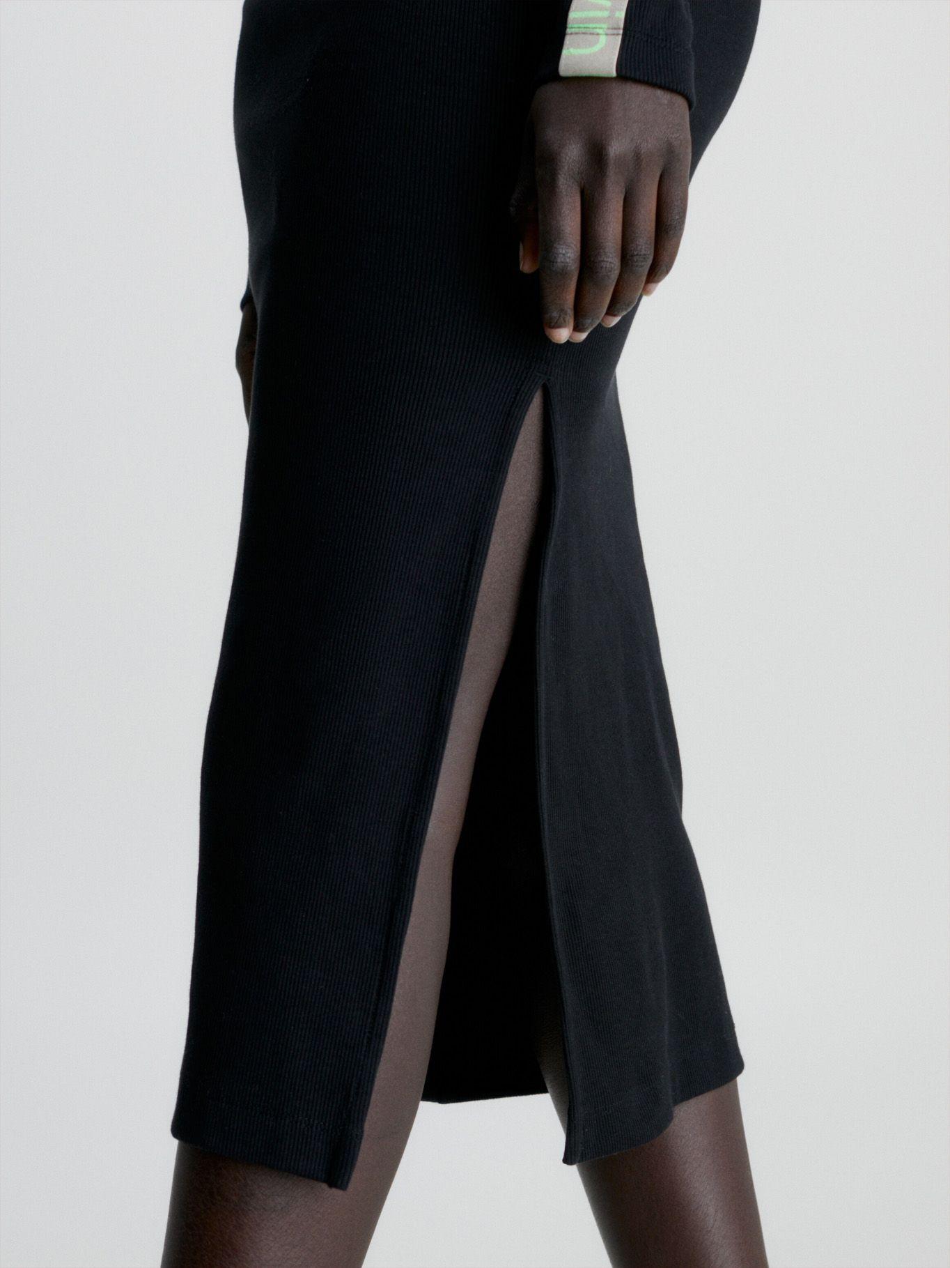 Vestido Elastic Rib Negro-3