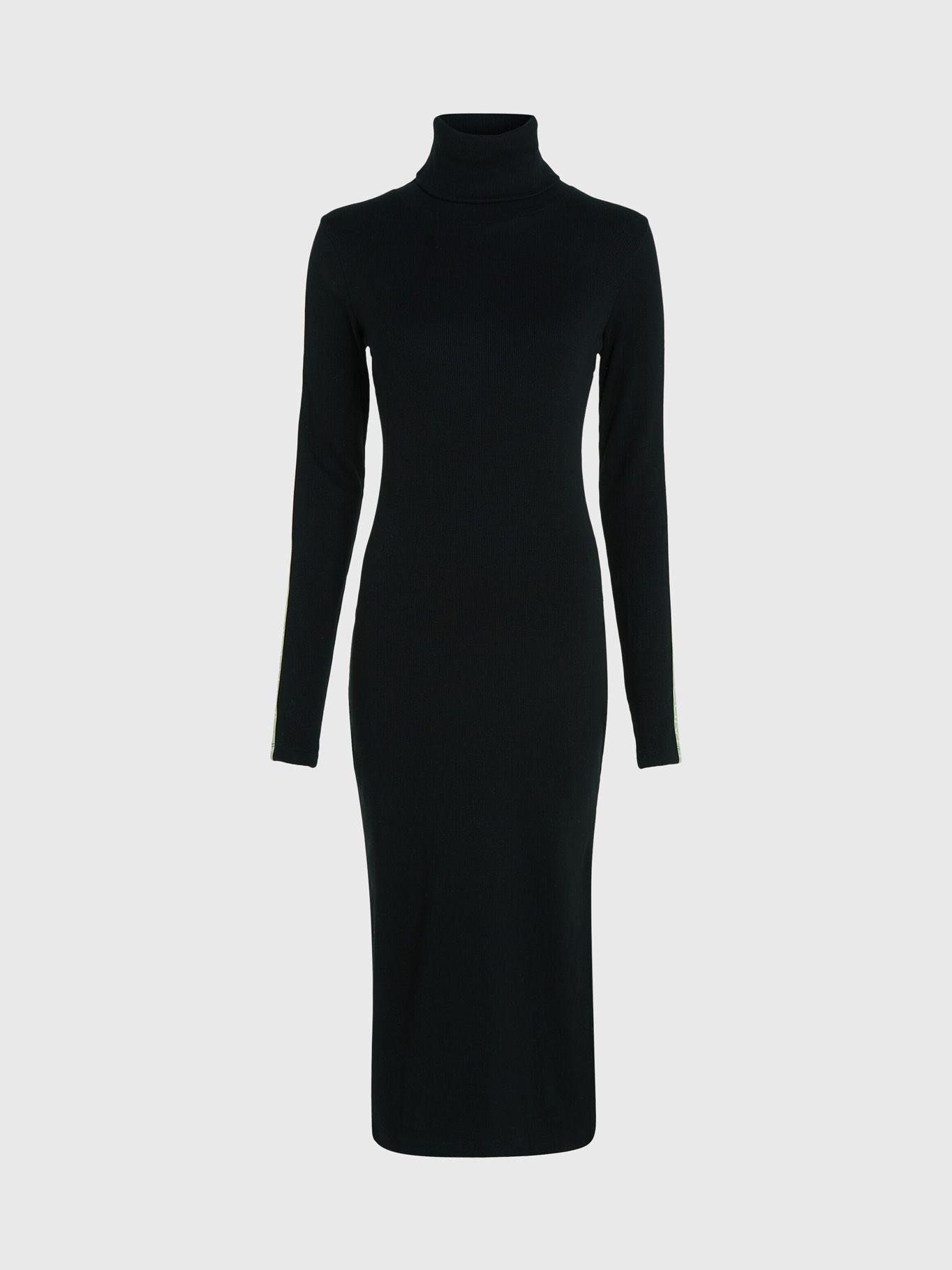 Vestido Elastic Rib Negro-4