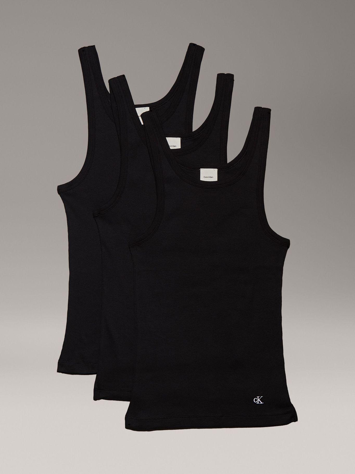 Pack de 3 Poleras Cotton Classics Negro Calvin Klein-0