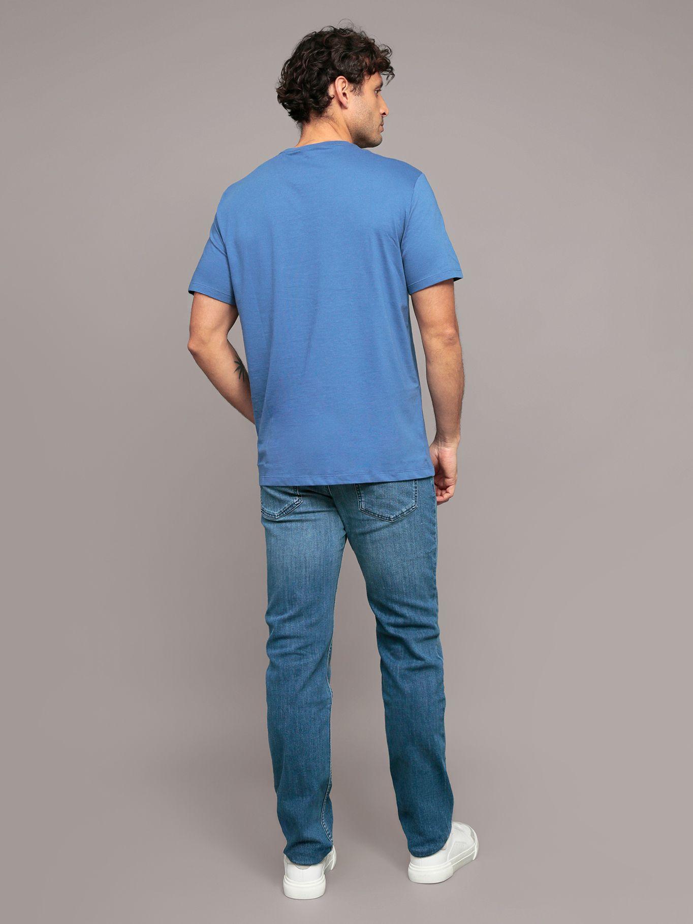 Polera manga corta y-cinta repetitiva Azul Calvin Klein-2