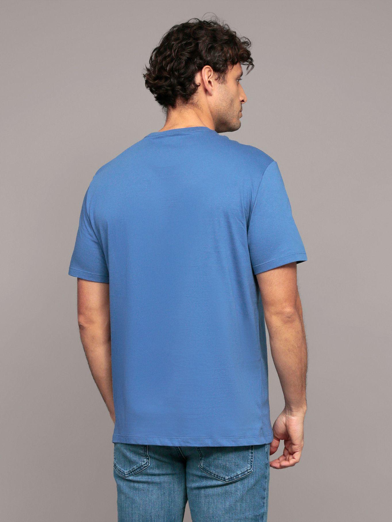 Polera manga corta y-cinta repetitiva Azul Calvin Klein-3
