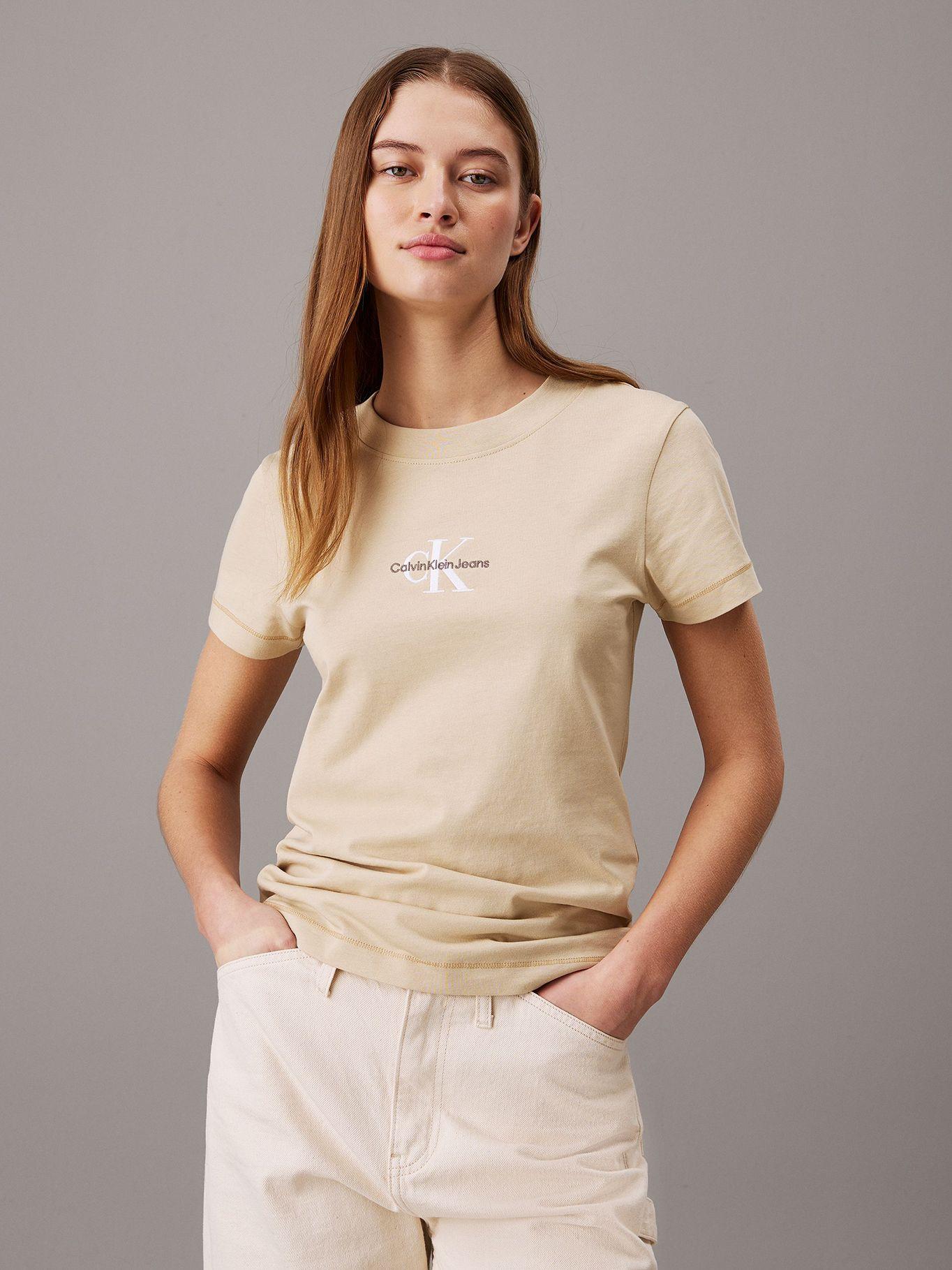 Polera Monologo Slim Beige Calvin Klein-0