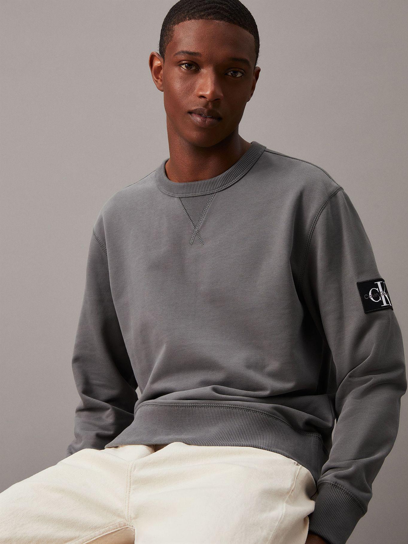Polerón Badge Gris Calvin Klein-0