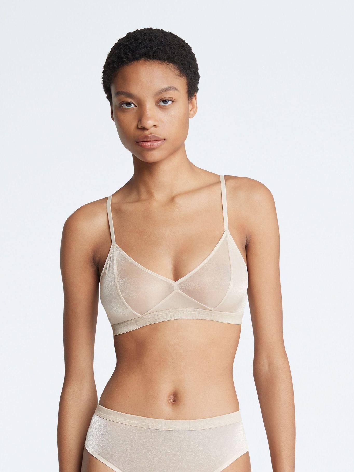 Bralette Unlined Future Shift Beige Calvin Klein-0