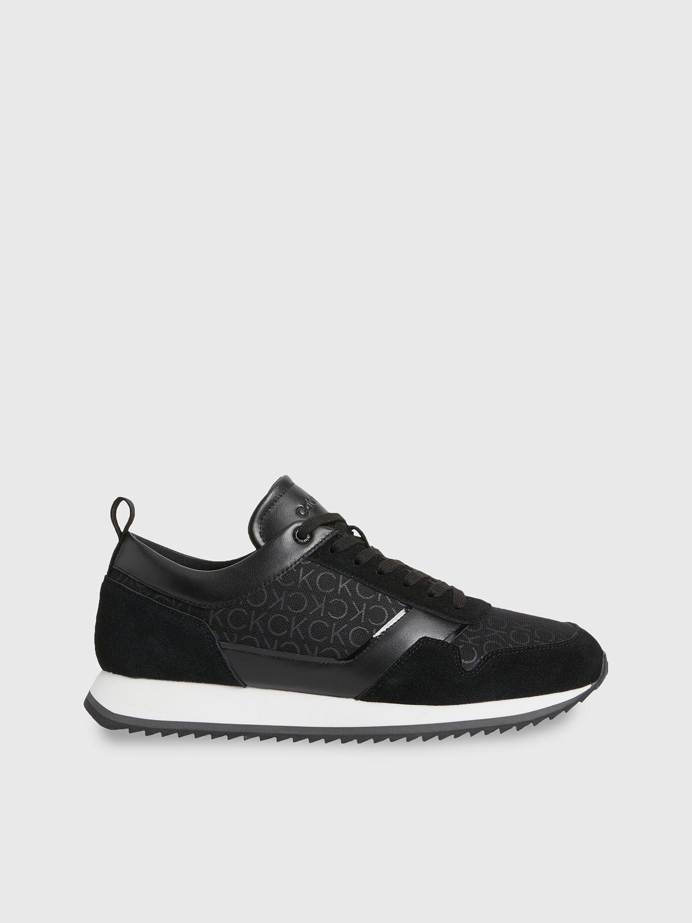Zapatilla Low Top Lace Up Mesh Mono Negro Calvin Klein-4