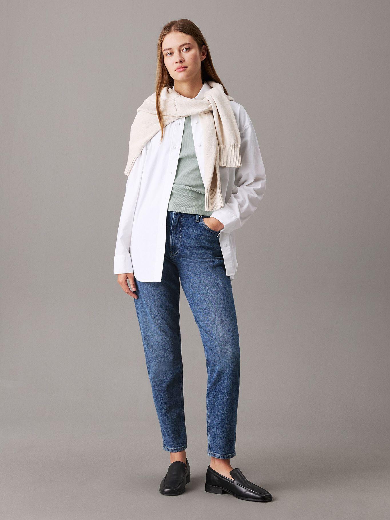 Mom jeans Azul Calvin Klein-0