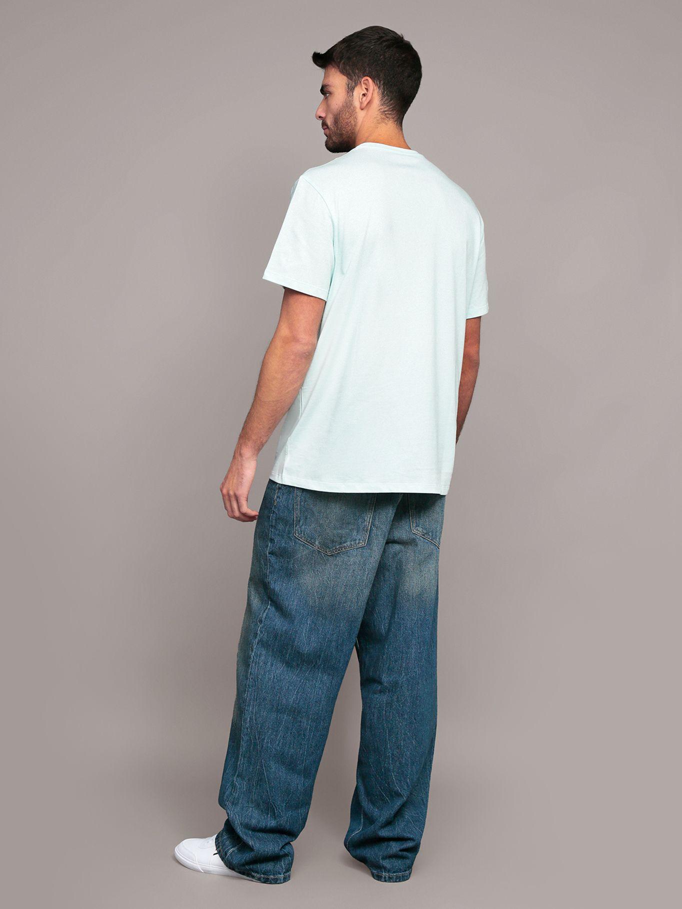 Polera Repeat Layered Celeste Calvin Klein-2