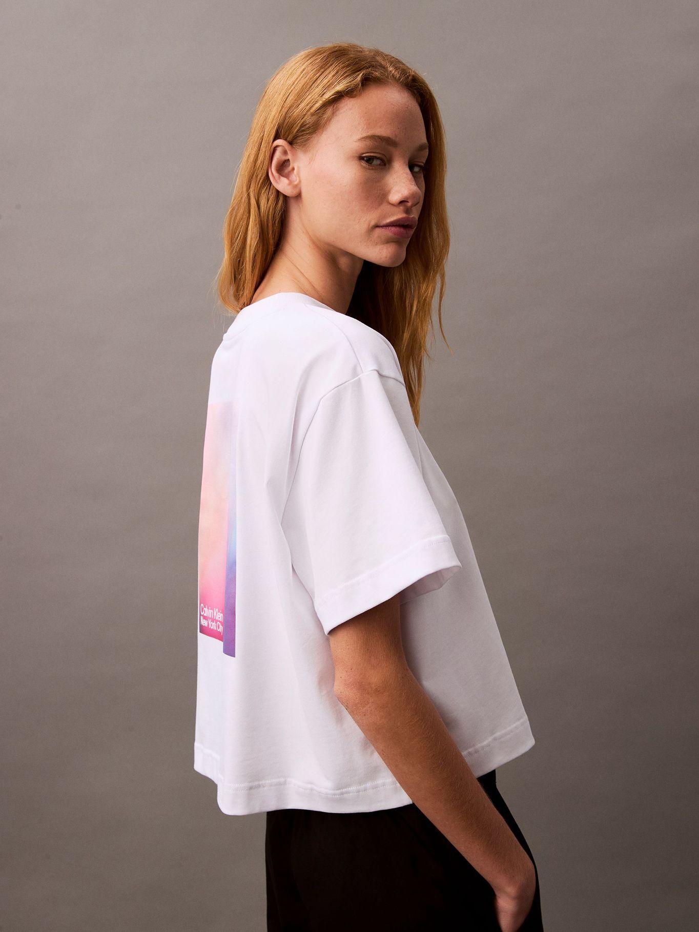 Polera con Estampado Iridiscente Blanco Calvin Klein-2