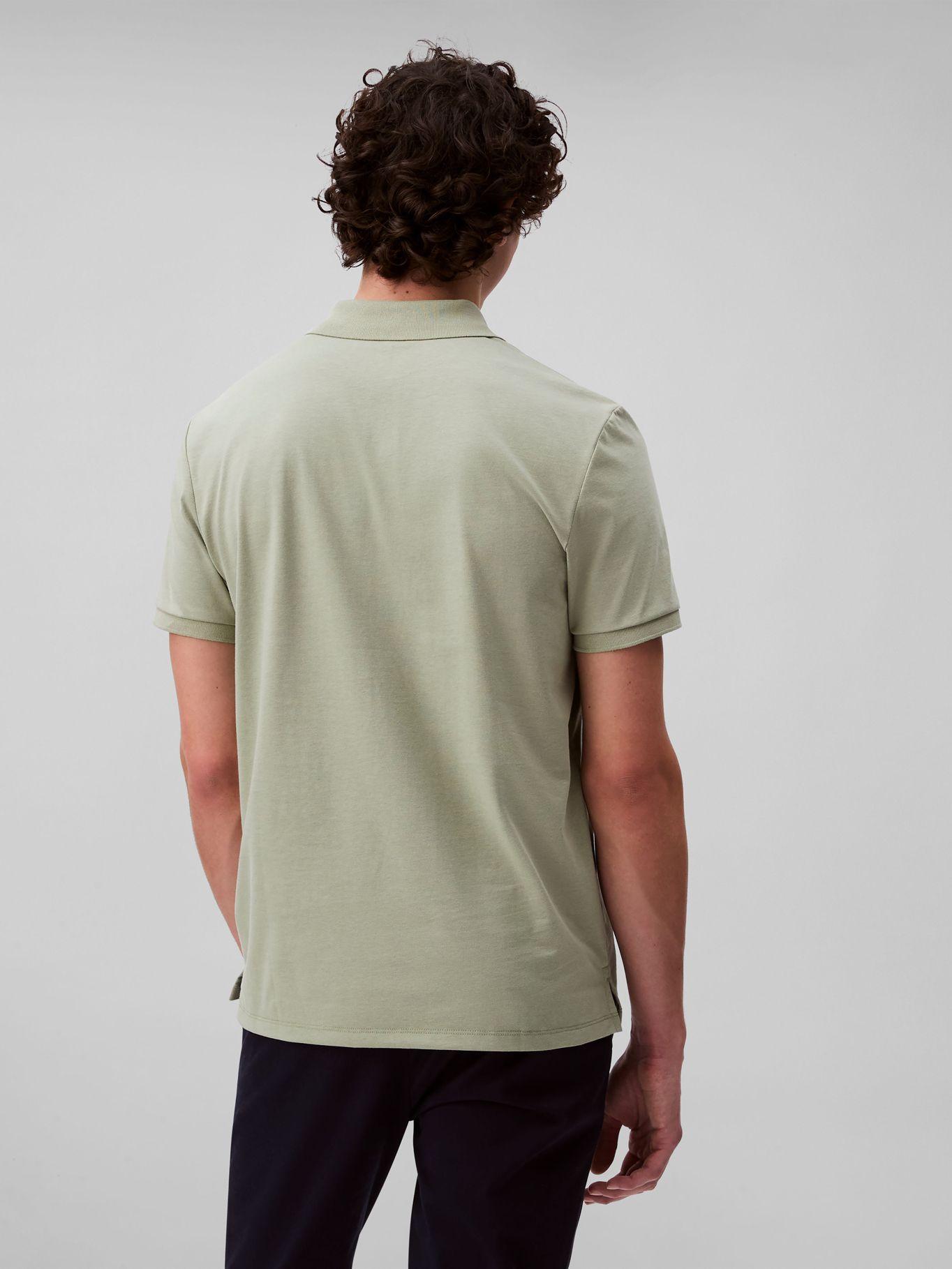 Polo con Monograma Bordado Verde Calvin Klein-2