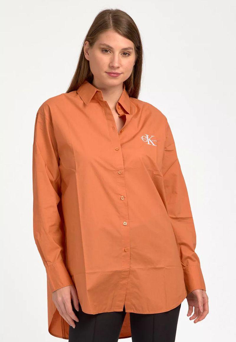 Camisa Oversize Loose Monologo Naranja-0