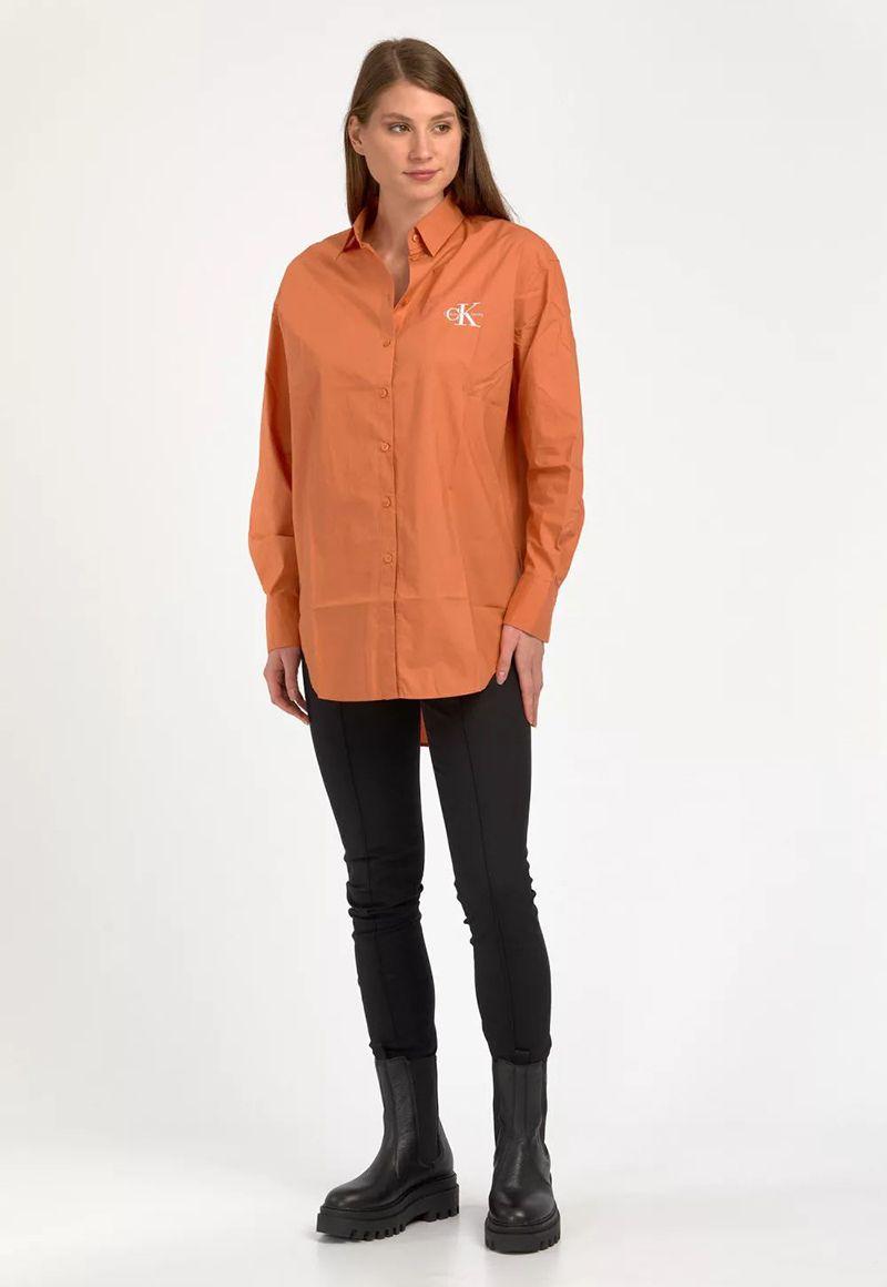 Camisa Oversize Loose Monologo Naranja-1
