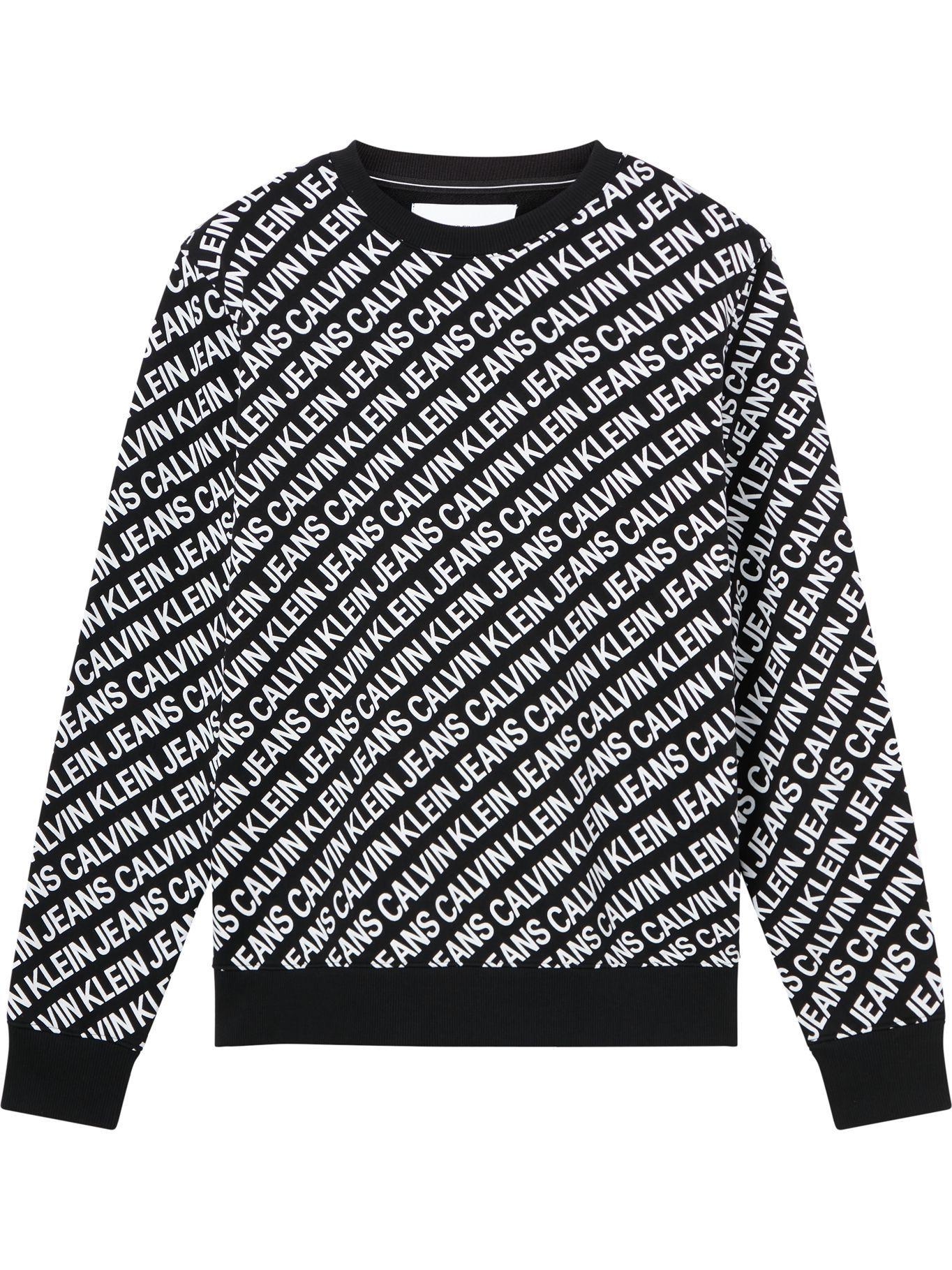 Polerón Aop Diagonal Negro Calvin Klein-1