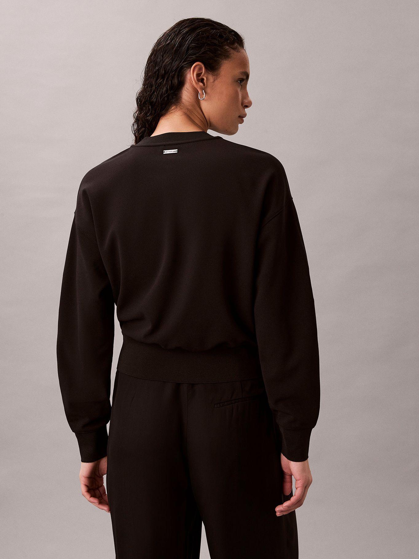 Blusa De Crepé Elástico C Cremallera Negro Calvin Klein-2