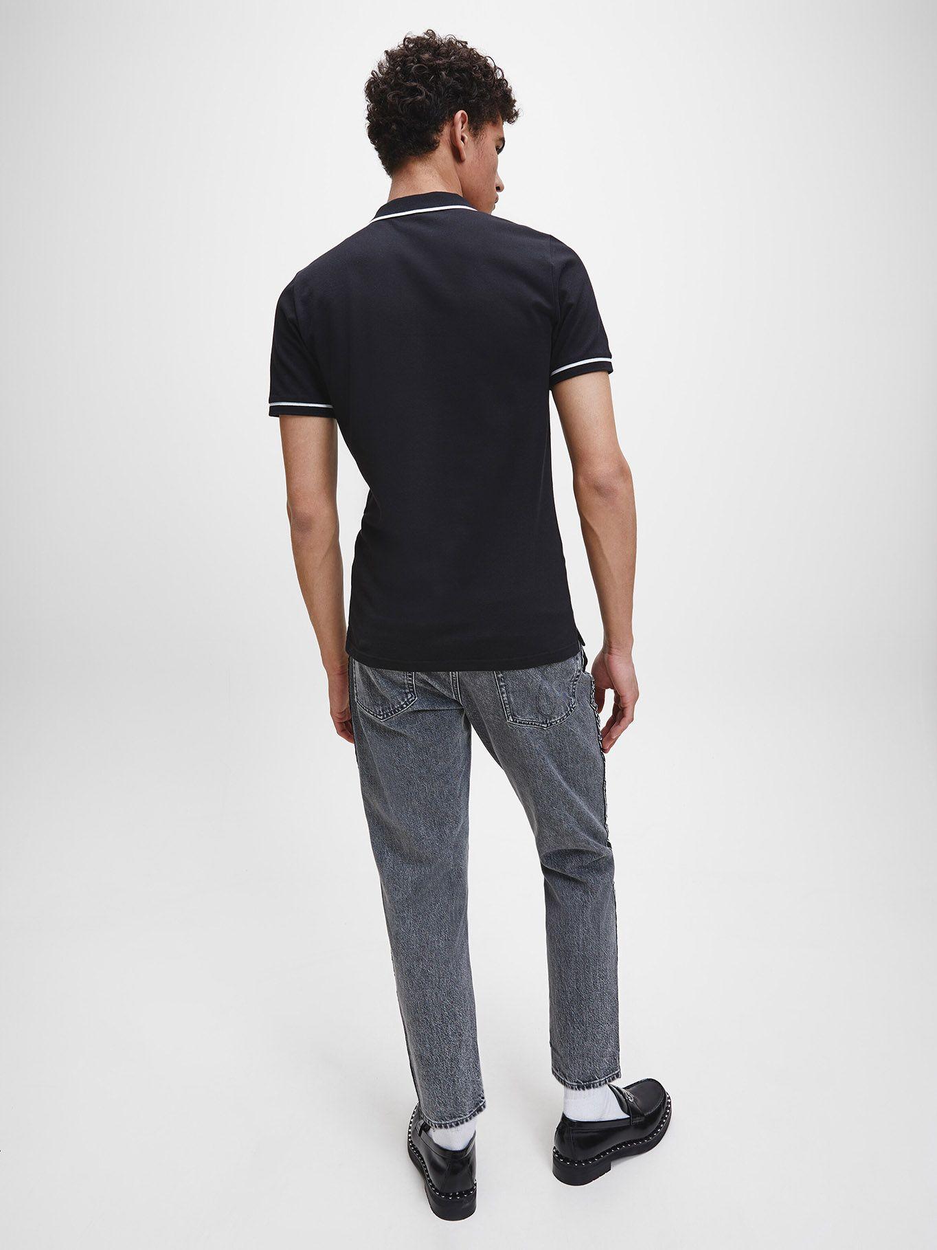 Polo Tipping Slim Negro BAE Calvin Klein-2