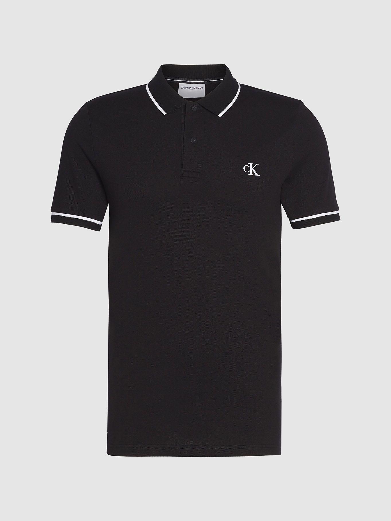 Polo Tipping Slim Negro BAE Calvin Klein-5