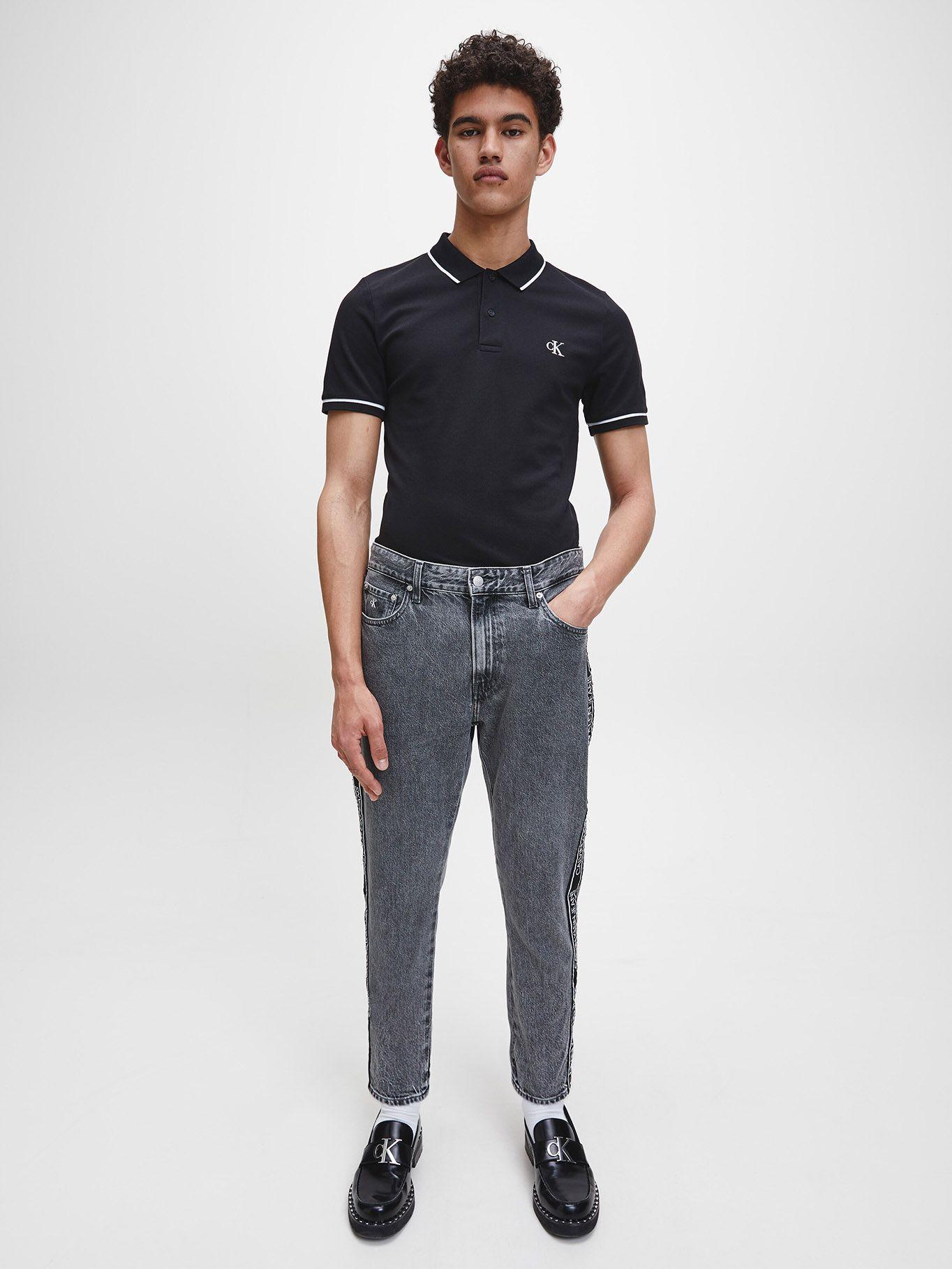 Polo Tipping Slim Negro BAE Calvin Klein-1
