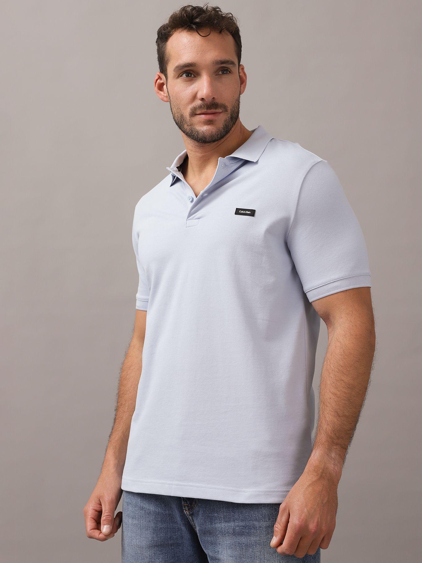 Polo Stretch Slim Azul Calvin Klein-0