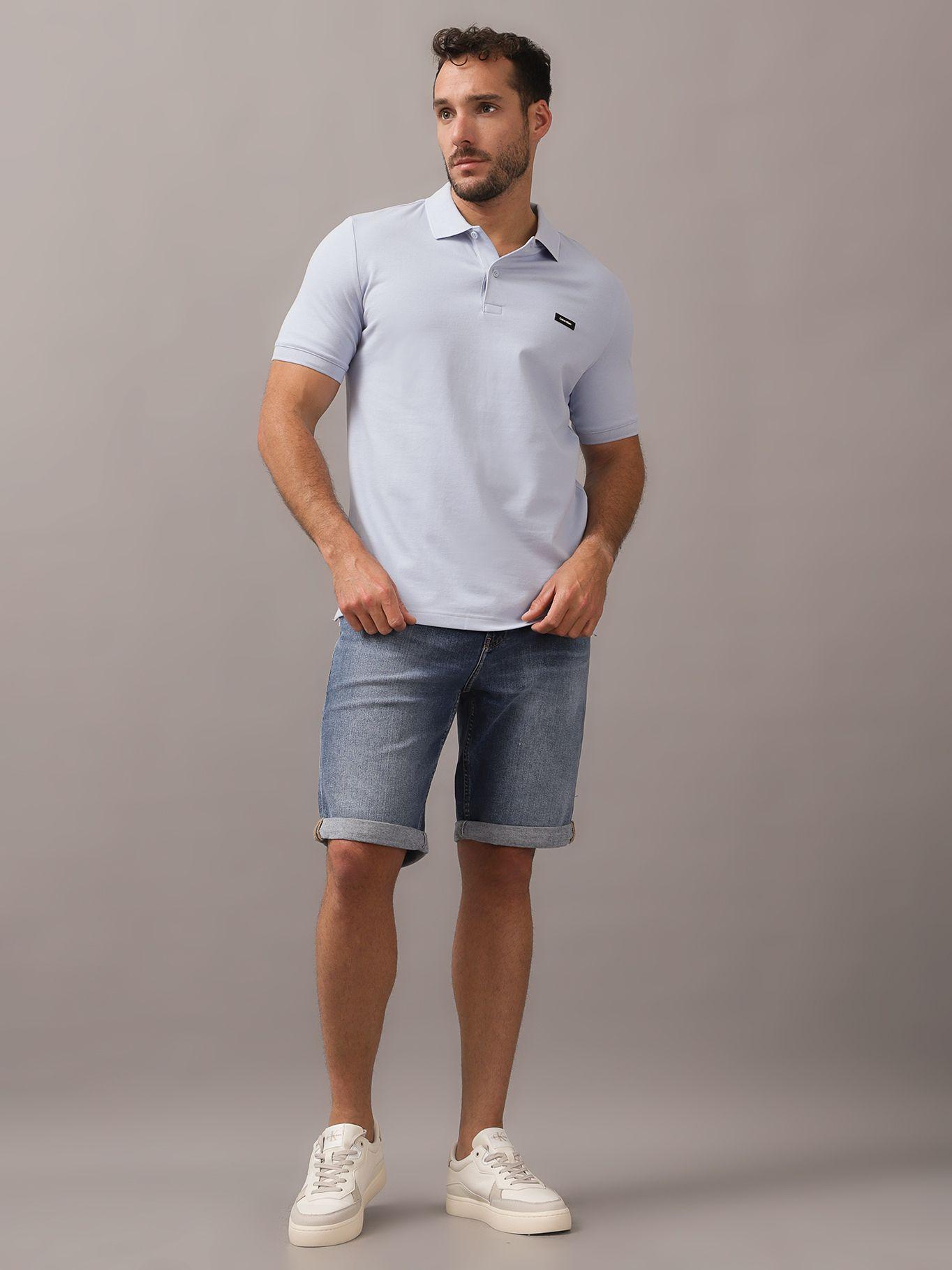 Polo Stretch Slim Azul Calvin Klein-1