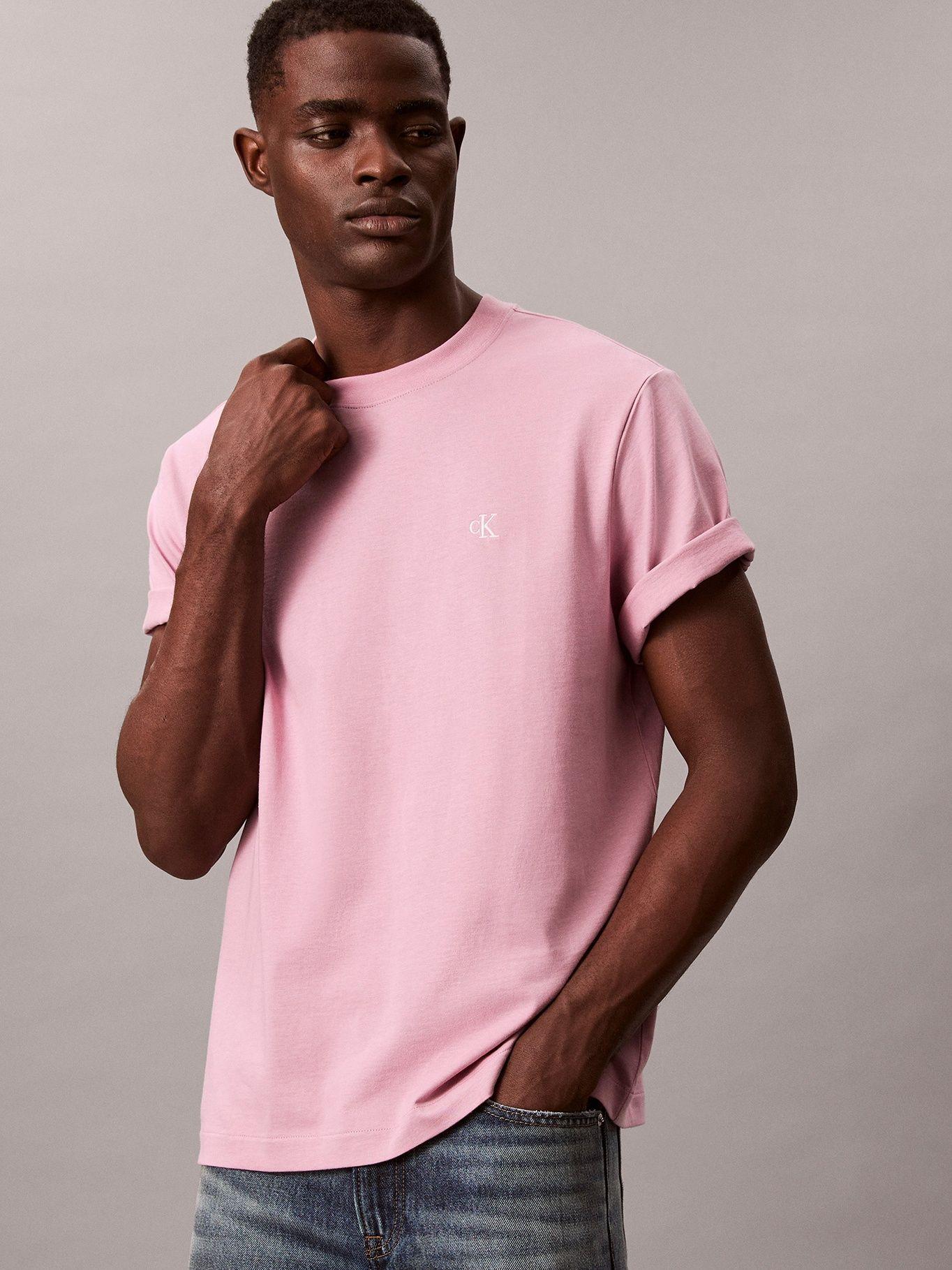Polera Supima con Logo Bordado Rosado Calvin Klein-3
