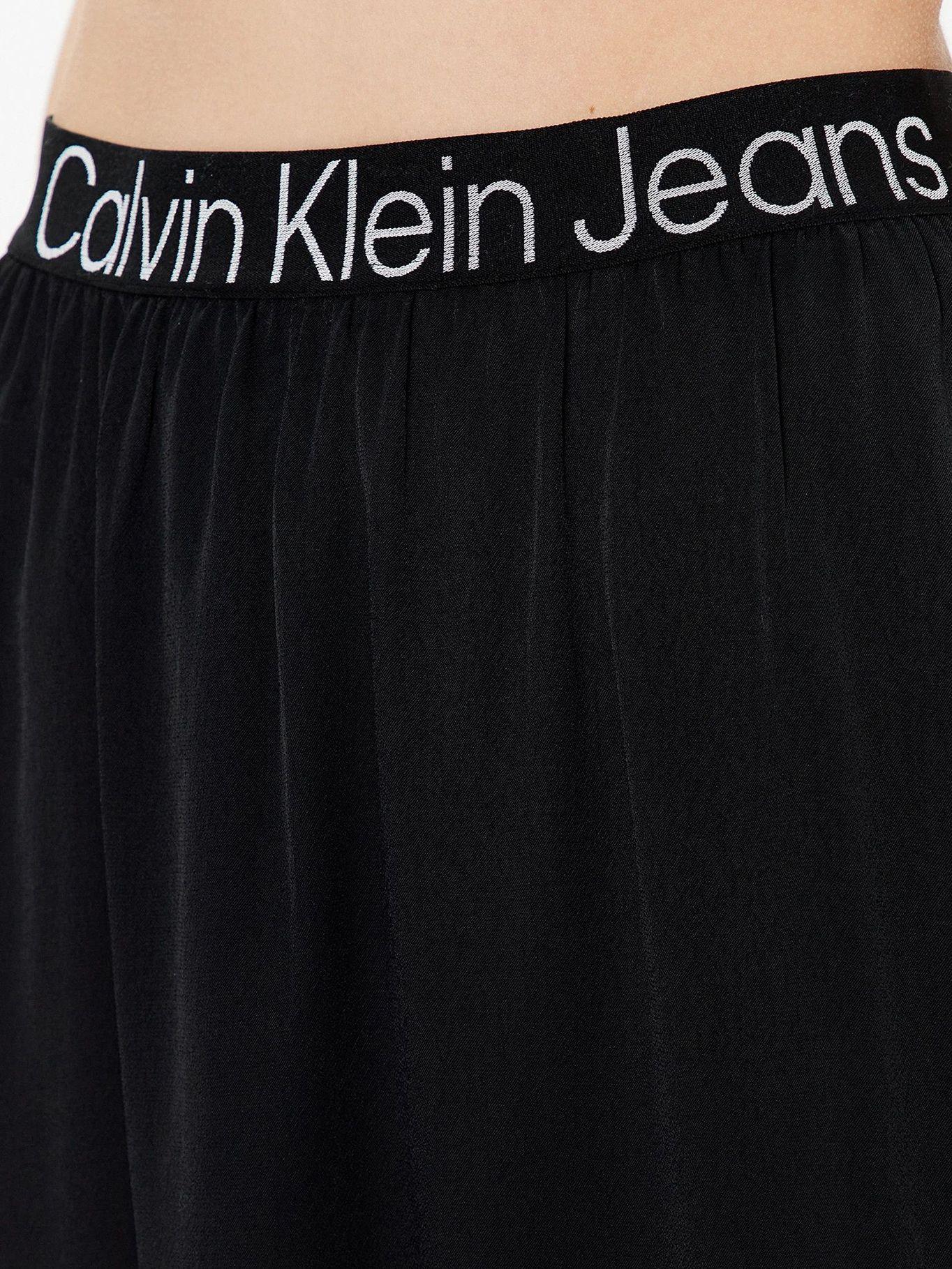 Minifalda con cinturilla con logo Negro Calvin Klein-3