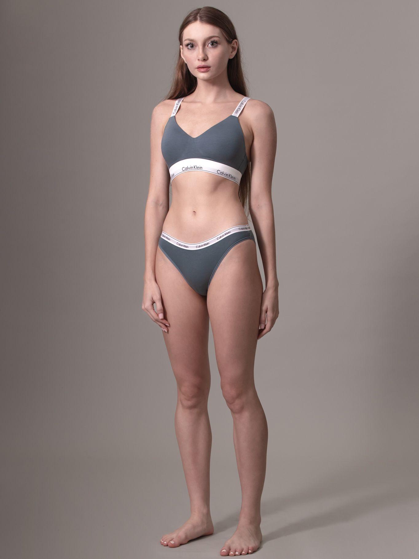 Calzón Bikini Modern Logo 030 Beige Calvin Klein-1