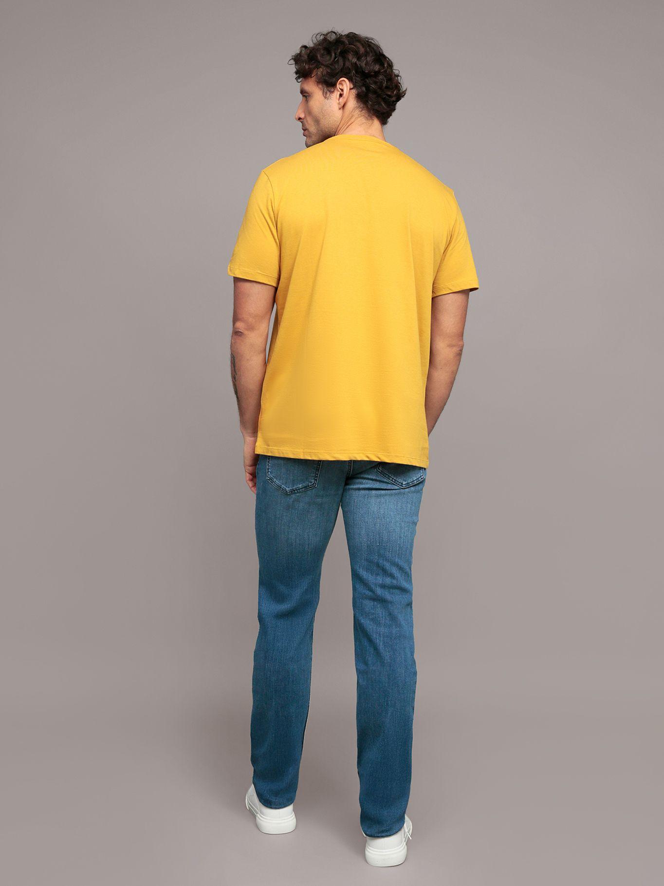 Polera manga corta repetitiva Amarillo Calvin Klein-2